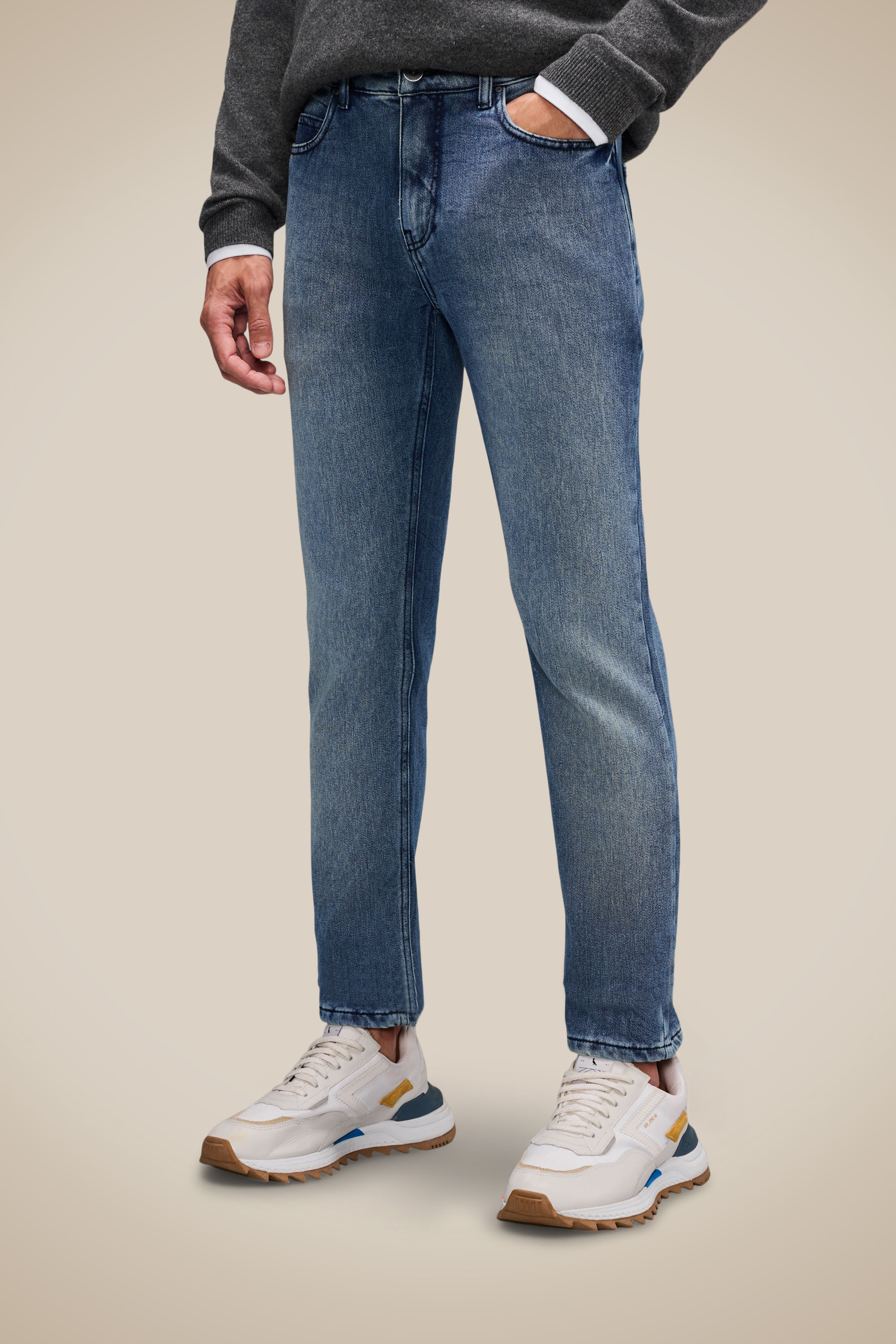 Calca Jeans Skinny Moletom Tech Comfort