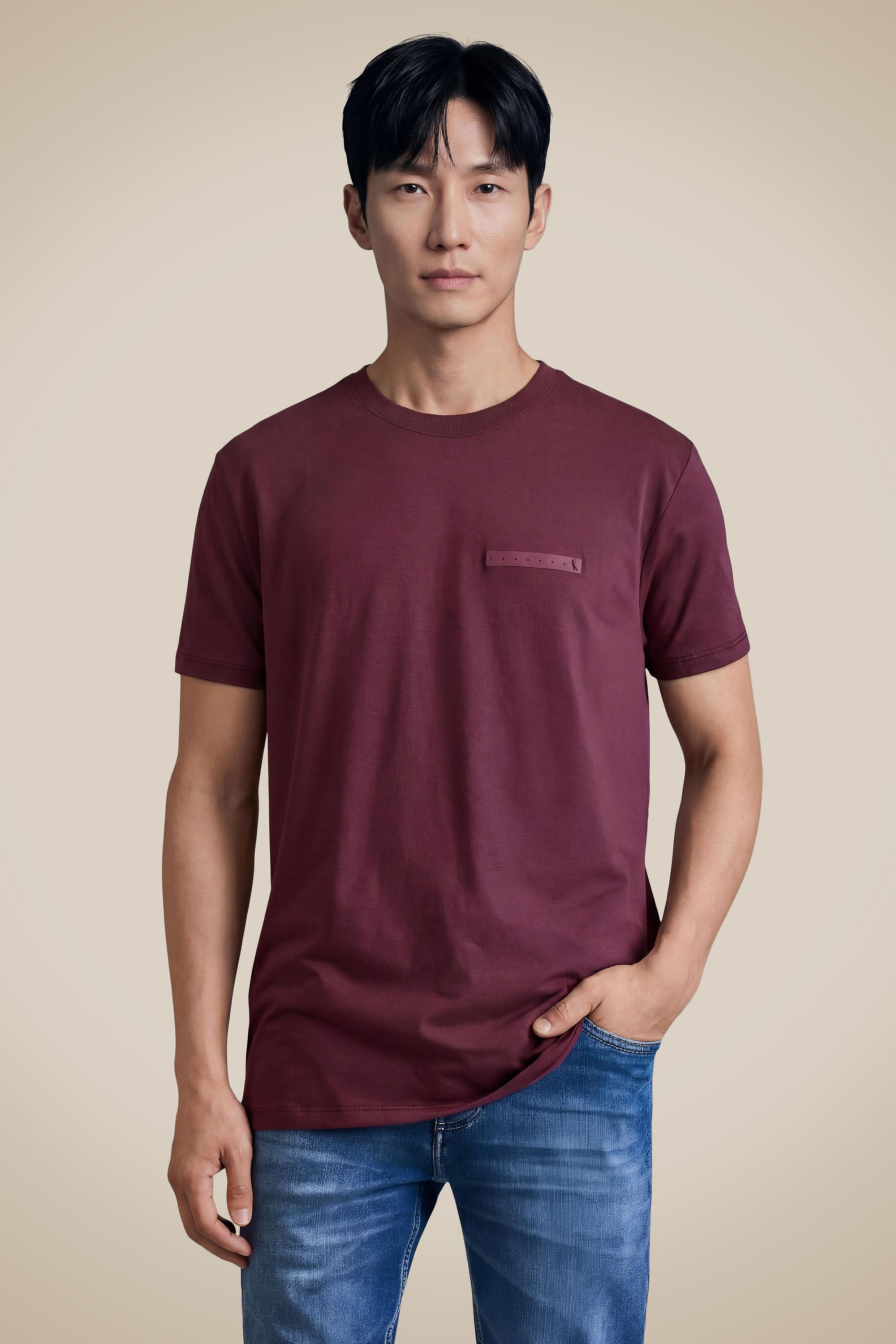 Camiseta Pima Estampa Minimal Retangulo