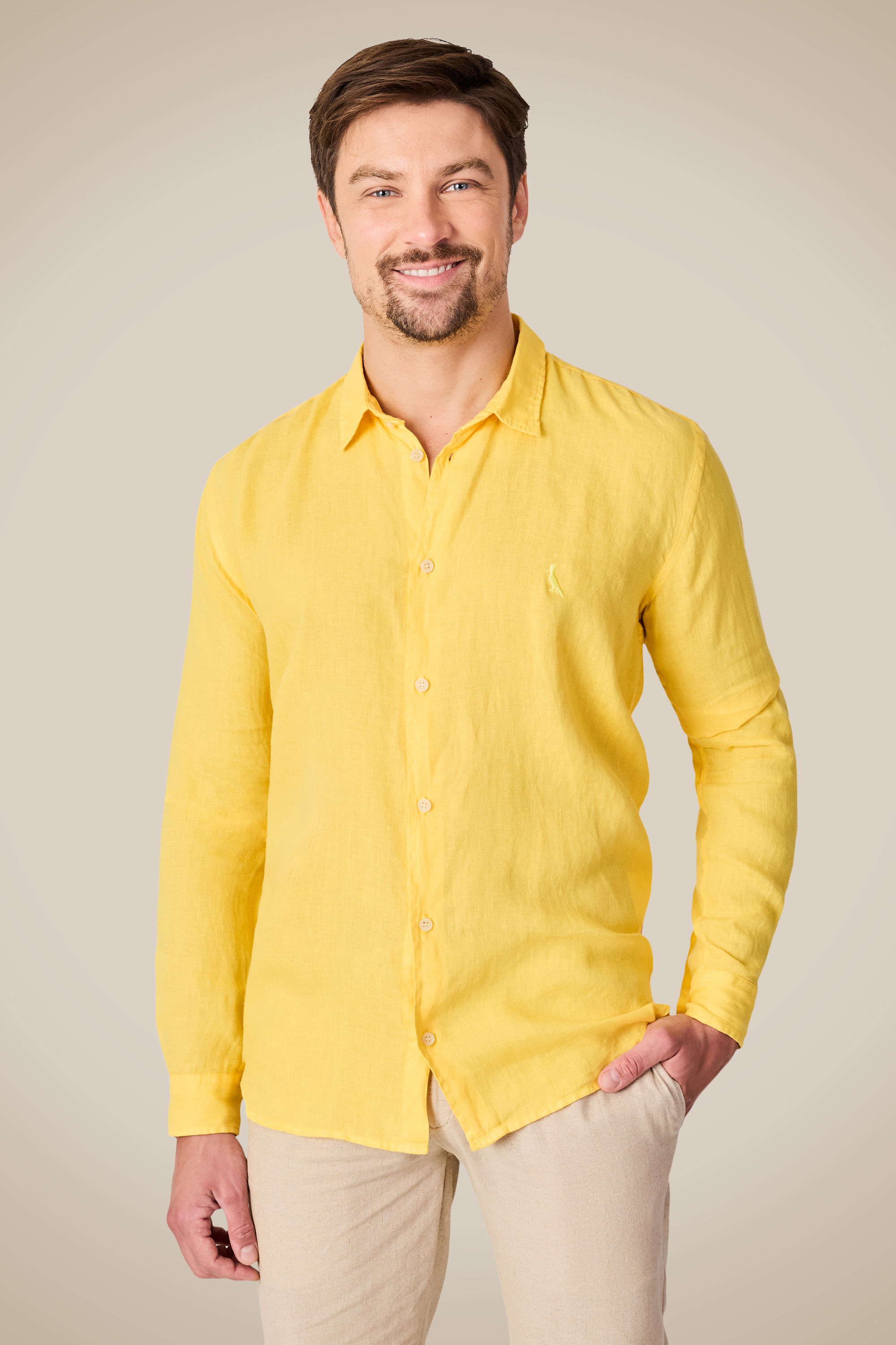 Camisa Ml Linho Tinturado