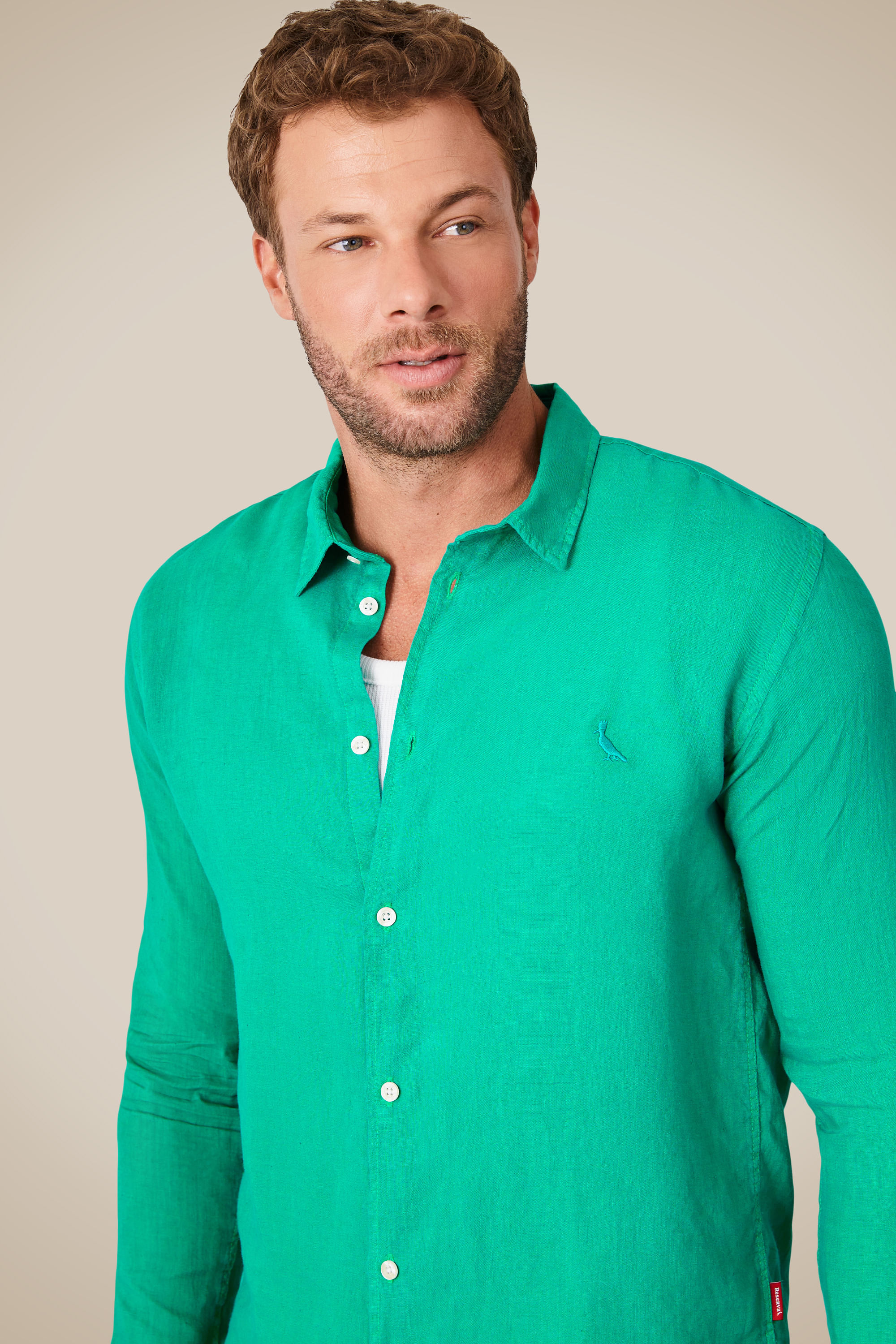 Camisa Ml Linho Tinturado