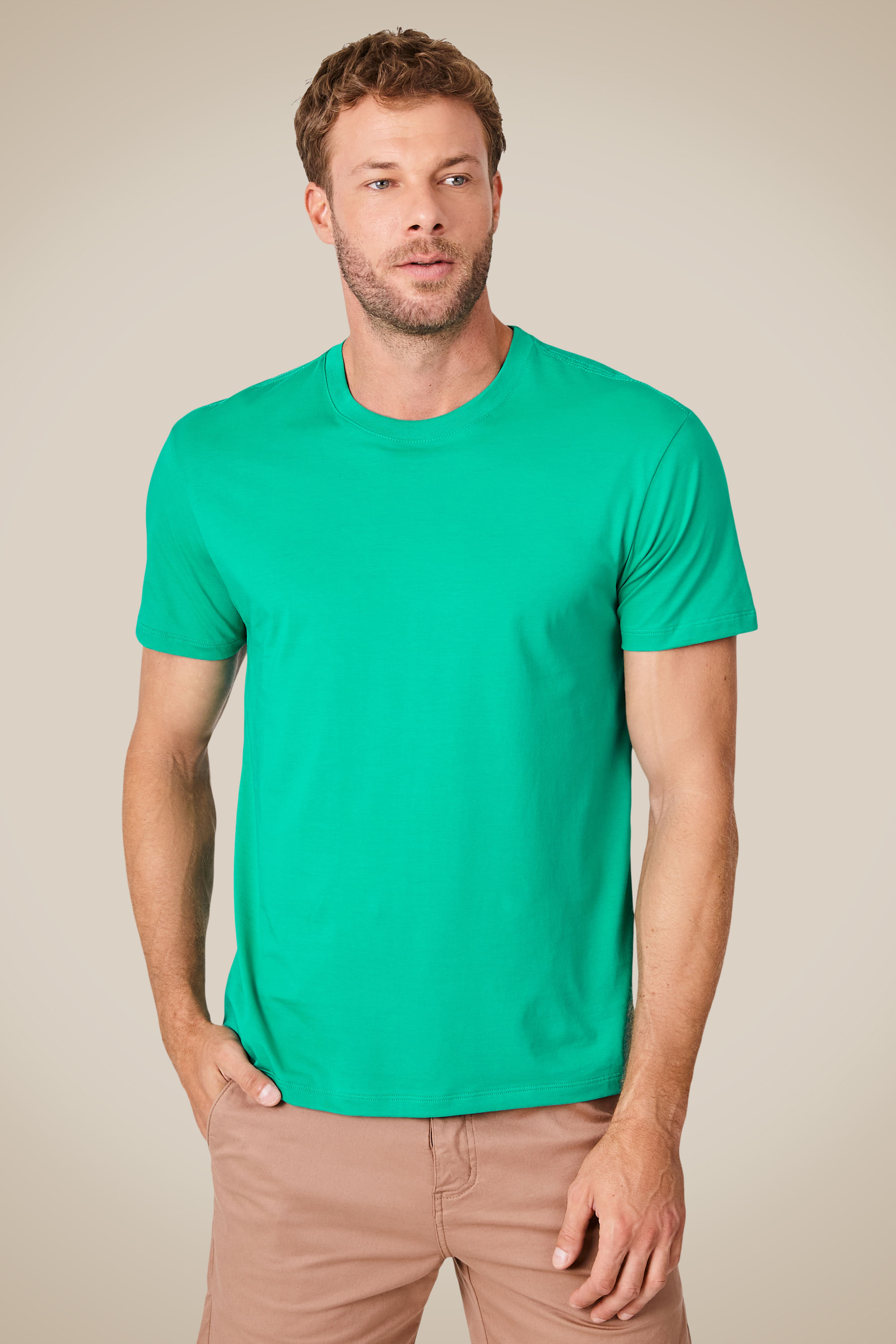Camiseta Pima Cores - Verde Bandeira - P
