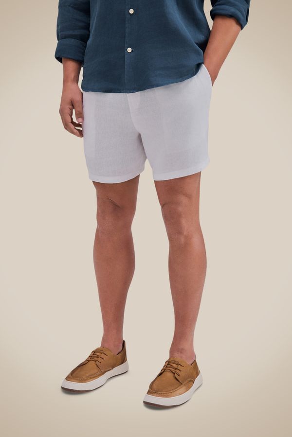 Short Casual Linho Plus Branco - Gg