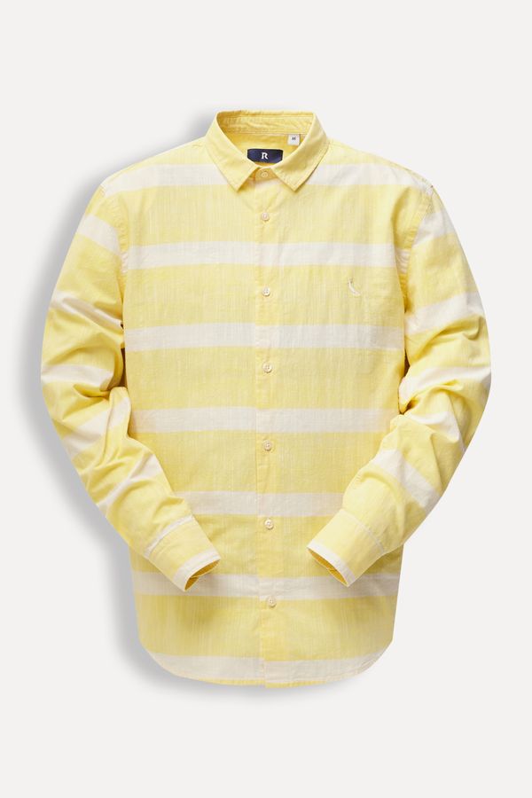 Camisa Ml Listra Jv Amarelo - G