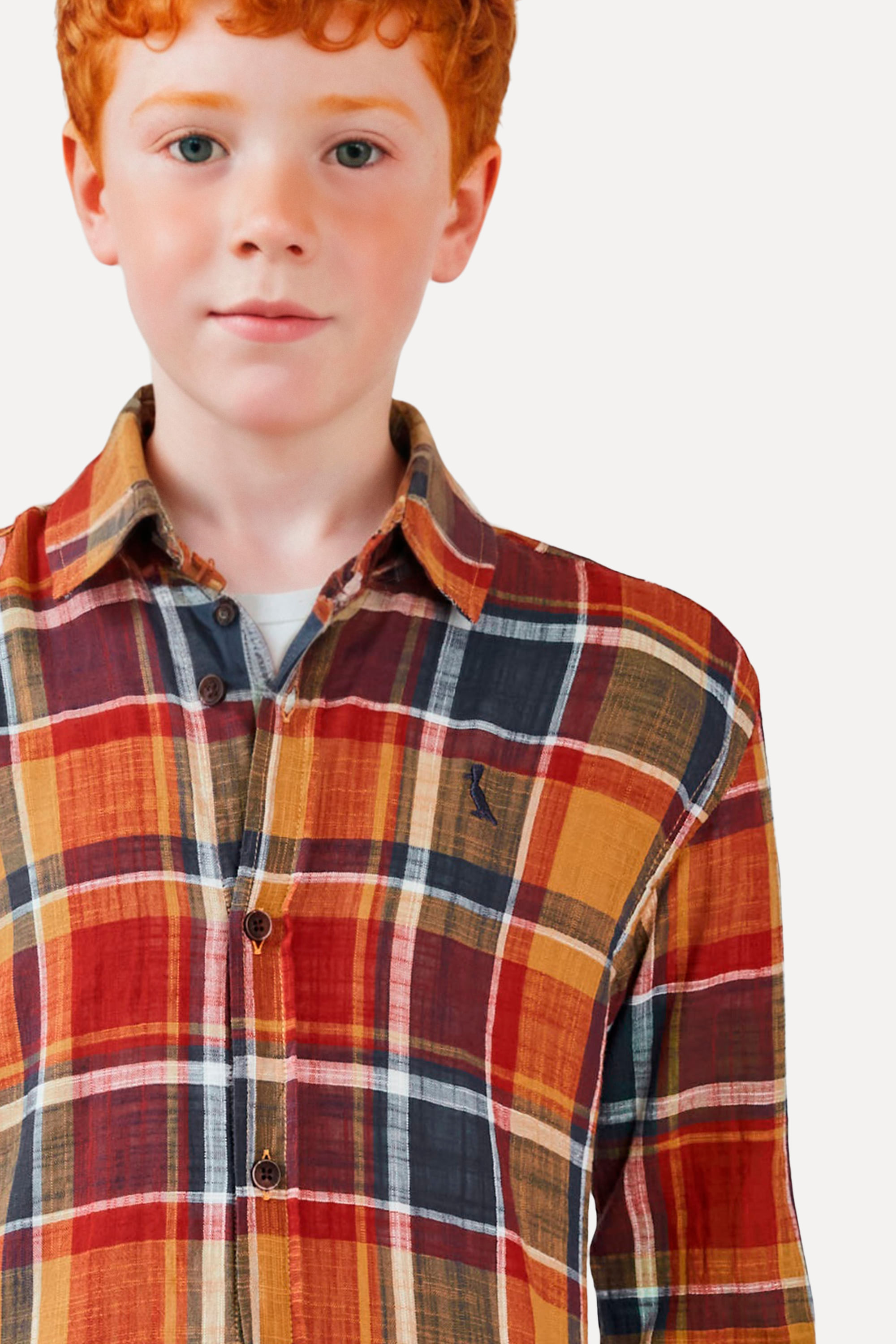 Camisa Mini Tp Flame Xadrez Billy