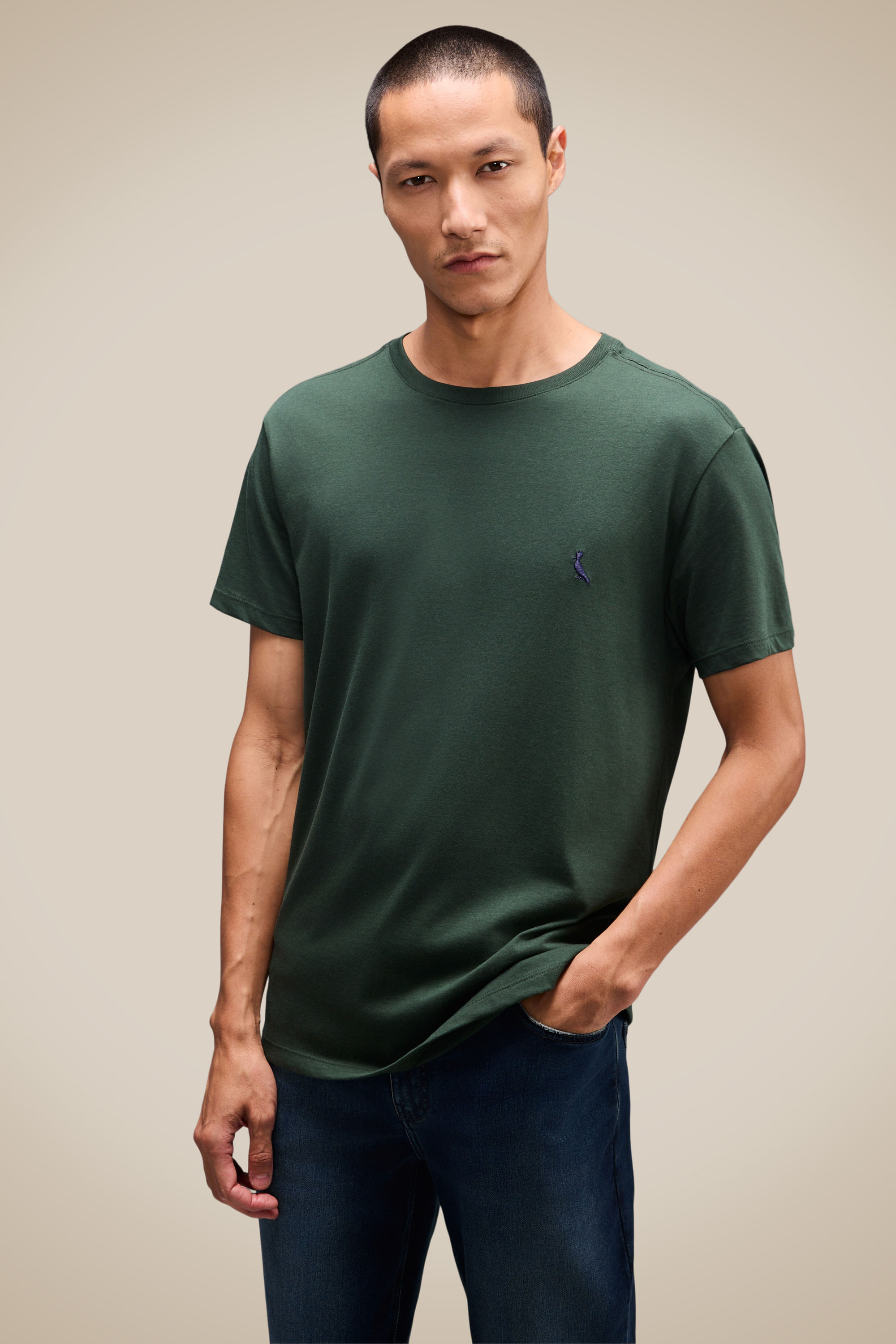 Camiseta  Slim  Algodao Peruano