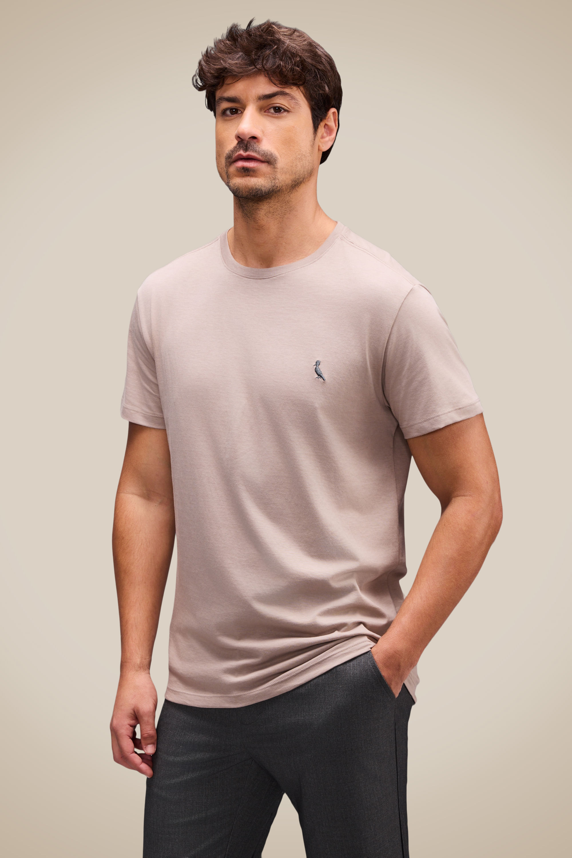 Camiseta  Slim  Algodao Peruano