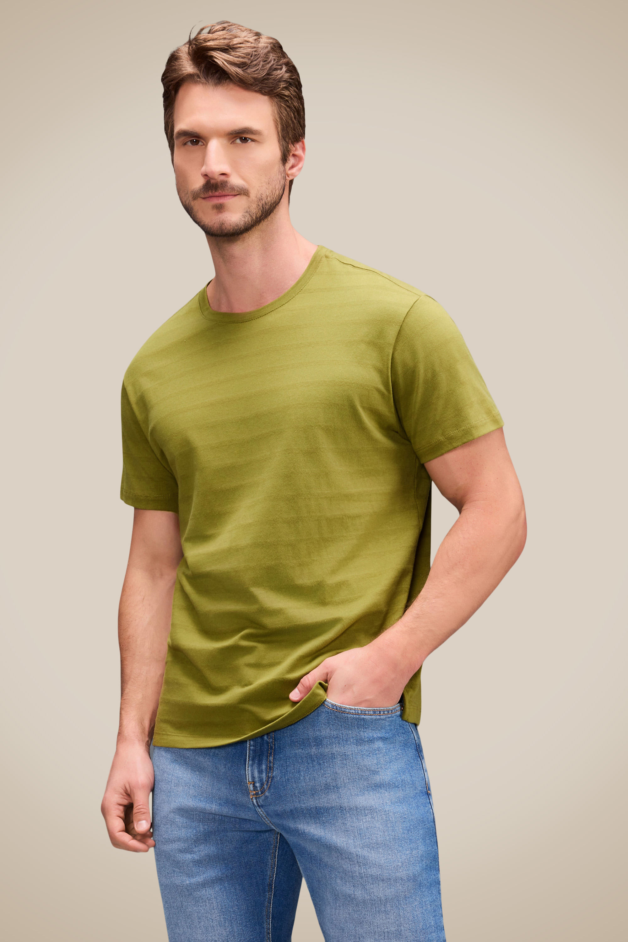 Camiseta Regular Luca - Pistache - Gg