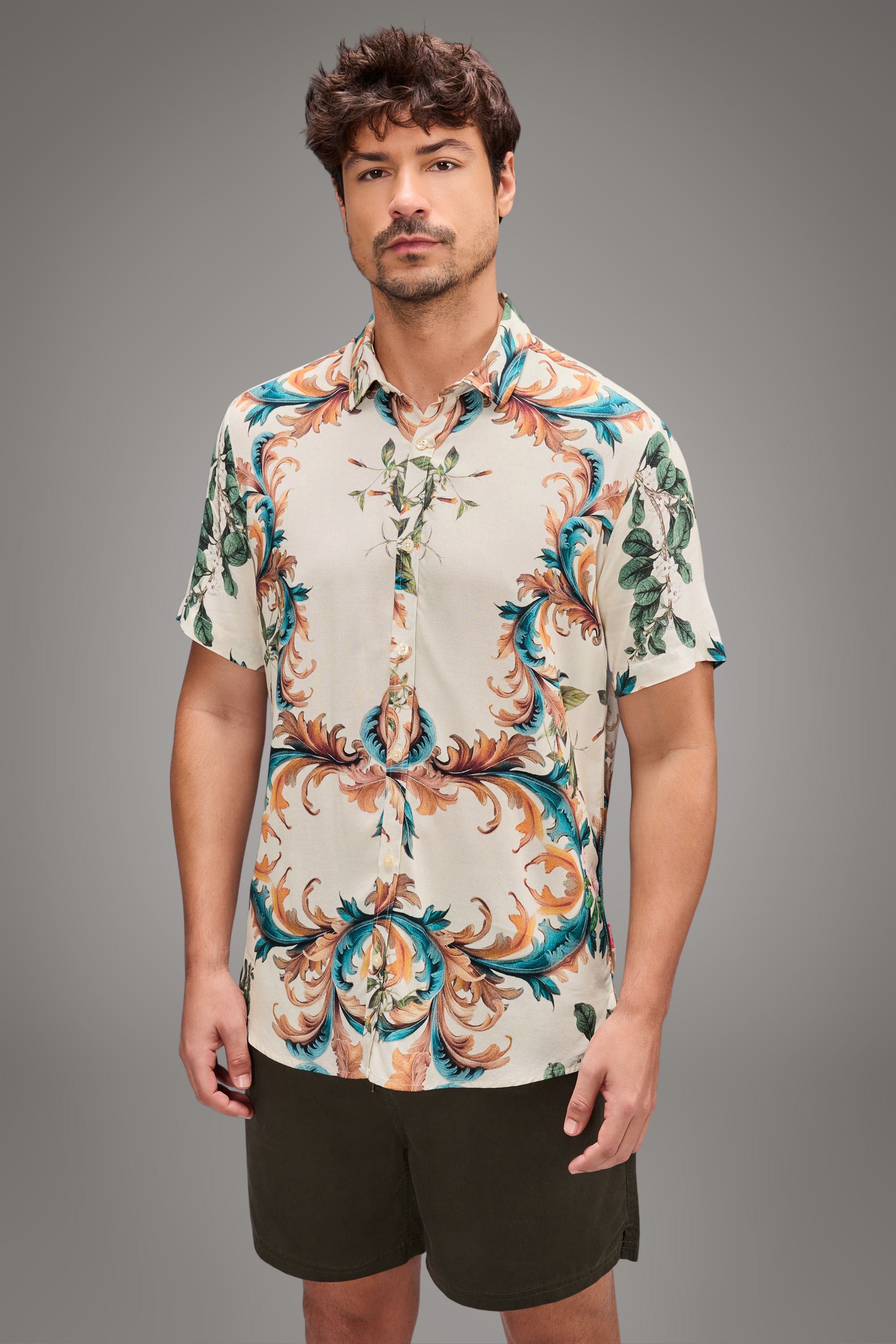 Camisa Mc Estampada Golden Rio - Preto - G
