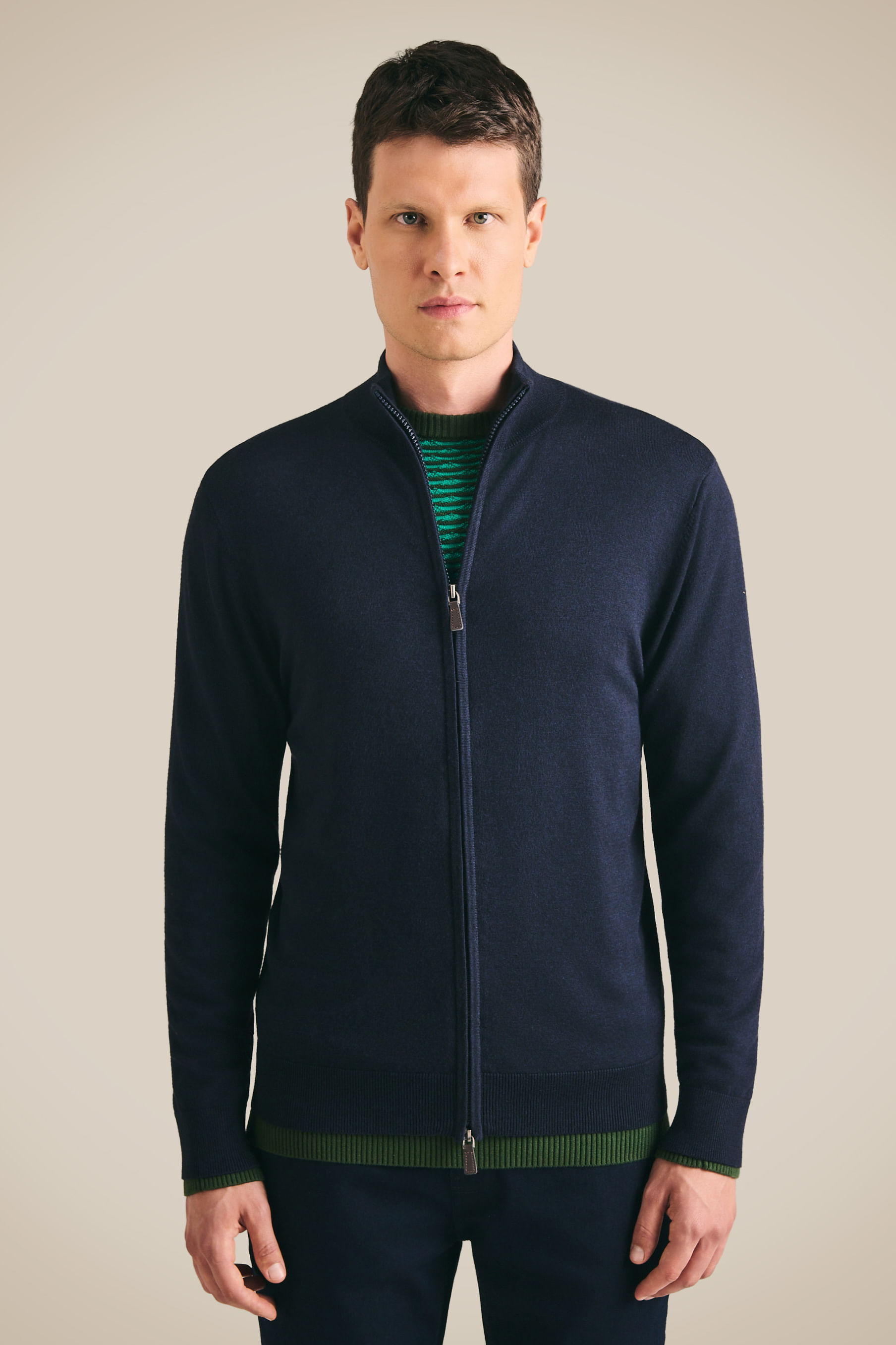 Tricot Full Ziper Mescla Touch