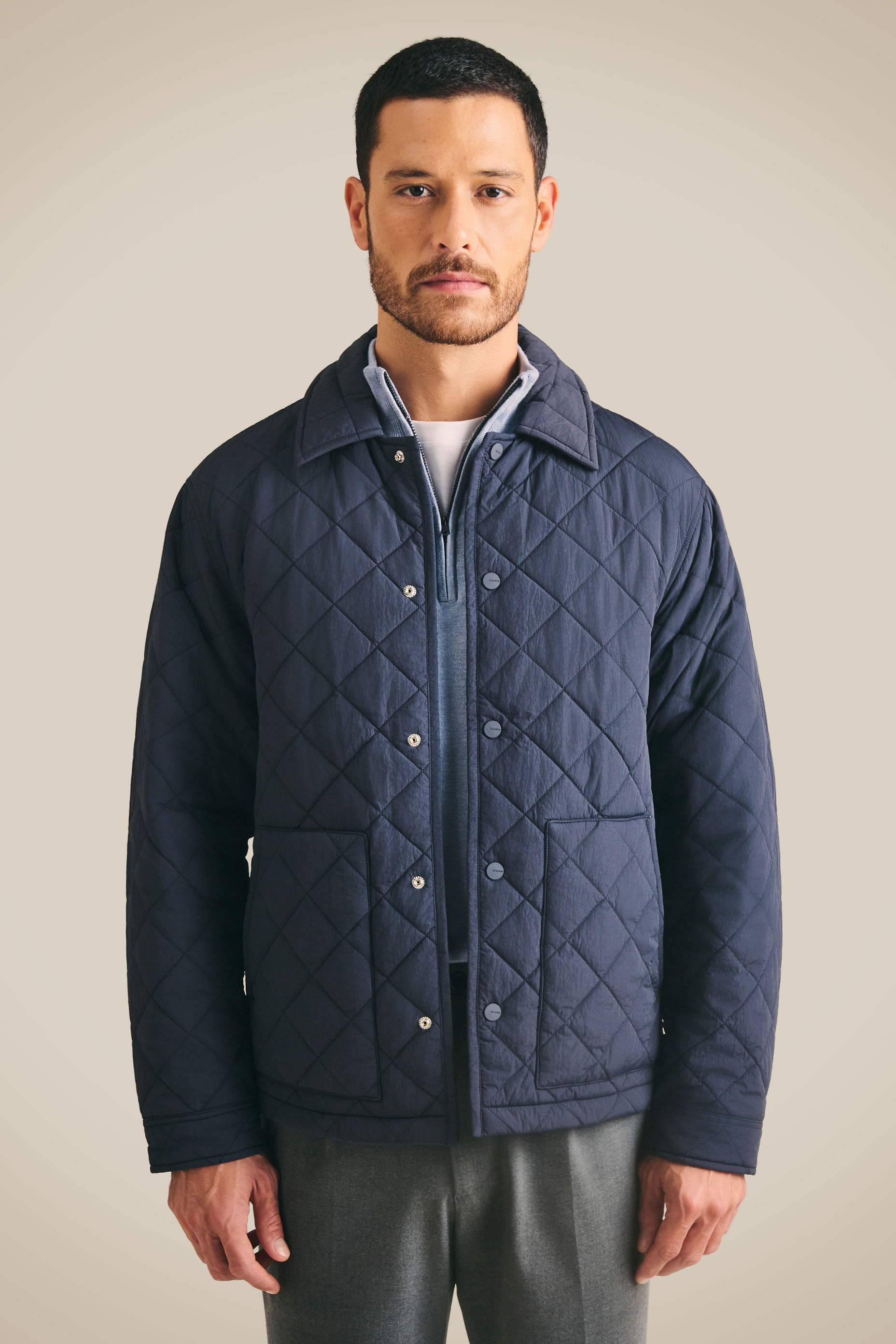 Jaqueta Puffer Novo Matelasse - Navy - Gg