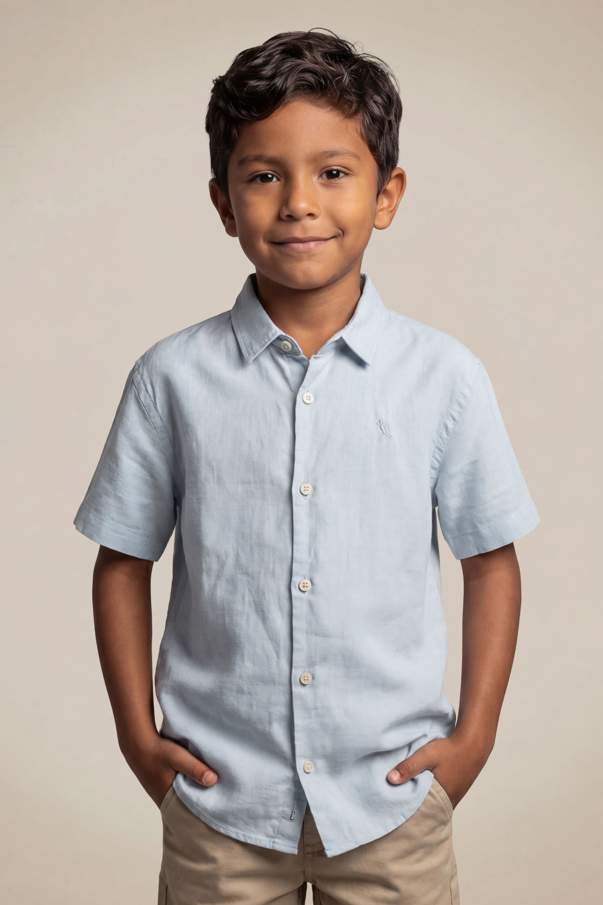 Camisa Mini Mc Tinturada Linho Pienza