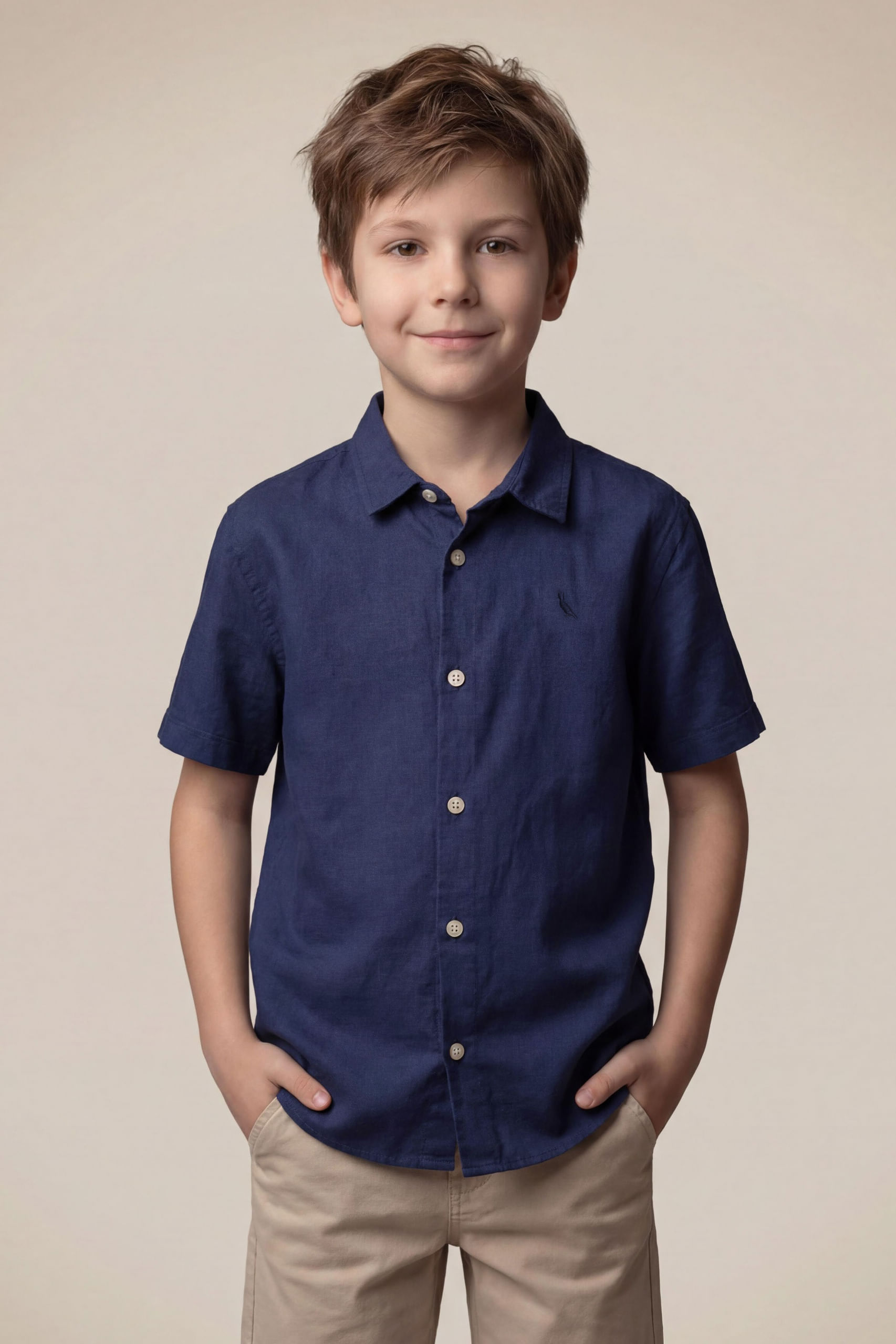 Camisa Mini Mc Tinturada Linho Pienza