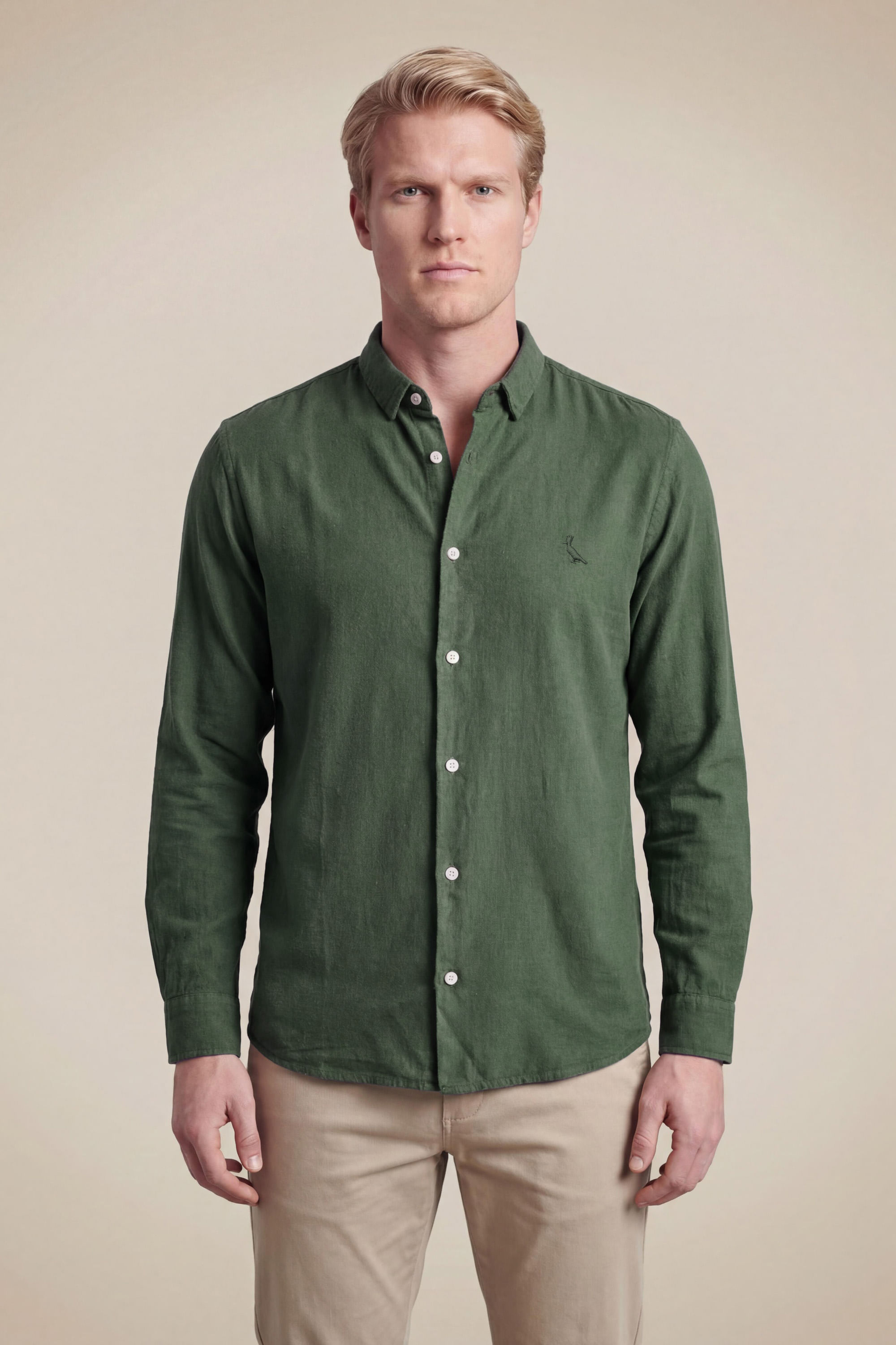 Camisa Ml Tinturada Linho Pienza