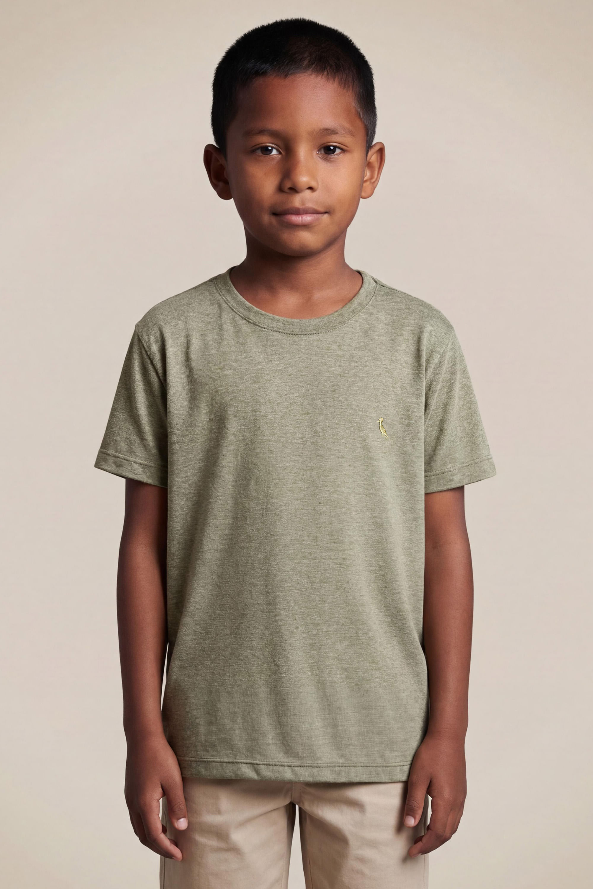 Camiseta Mini Pessego - Verde Musgo - 08