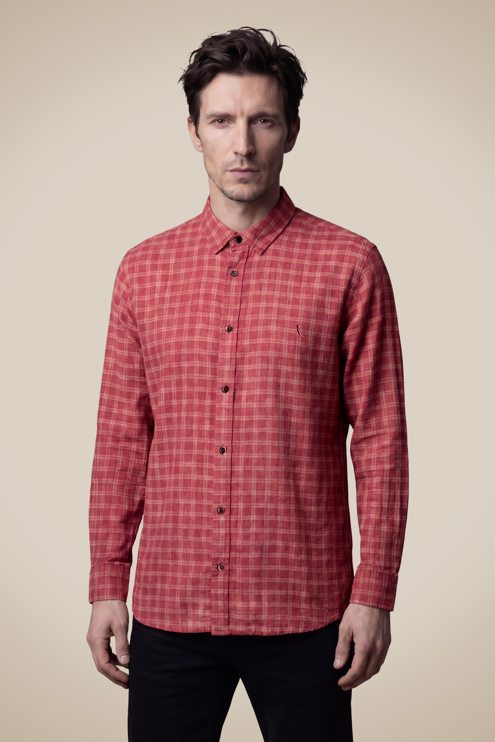 Camisa Ml Flame Xadrez River