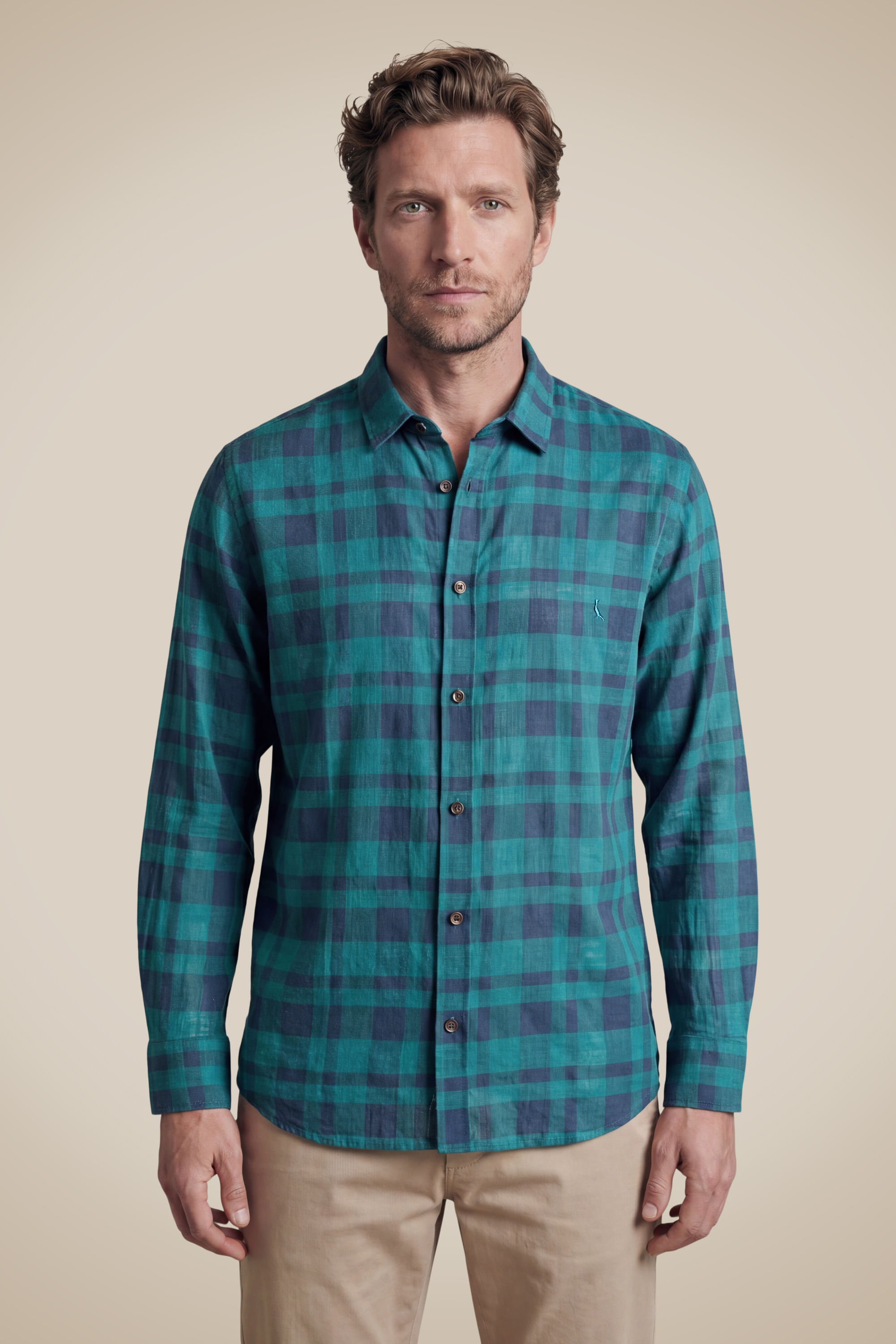 Camisa Ml Flame Xadrez Jim
