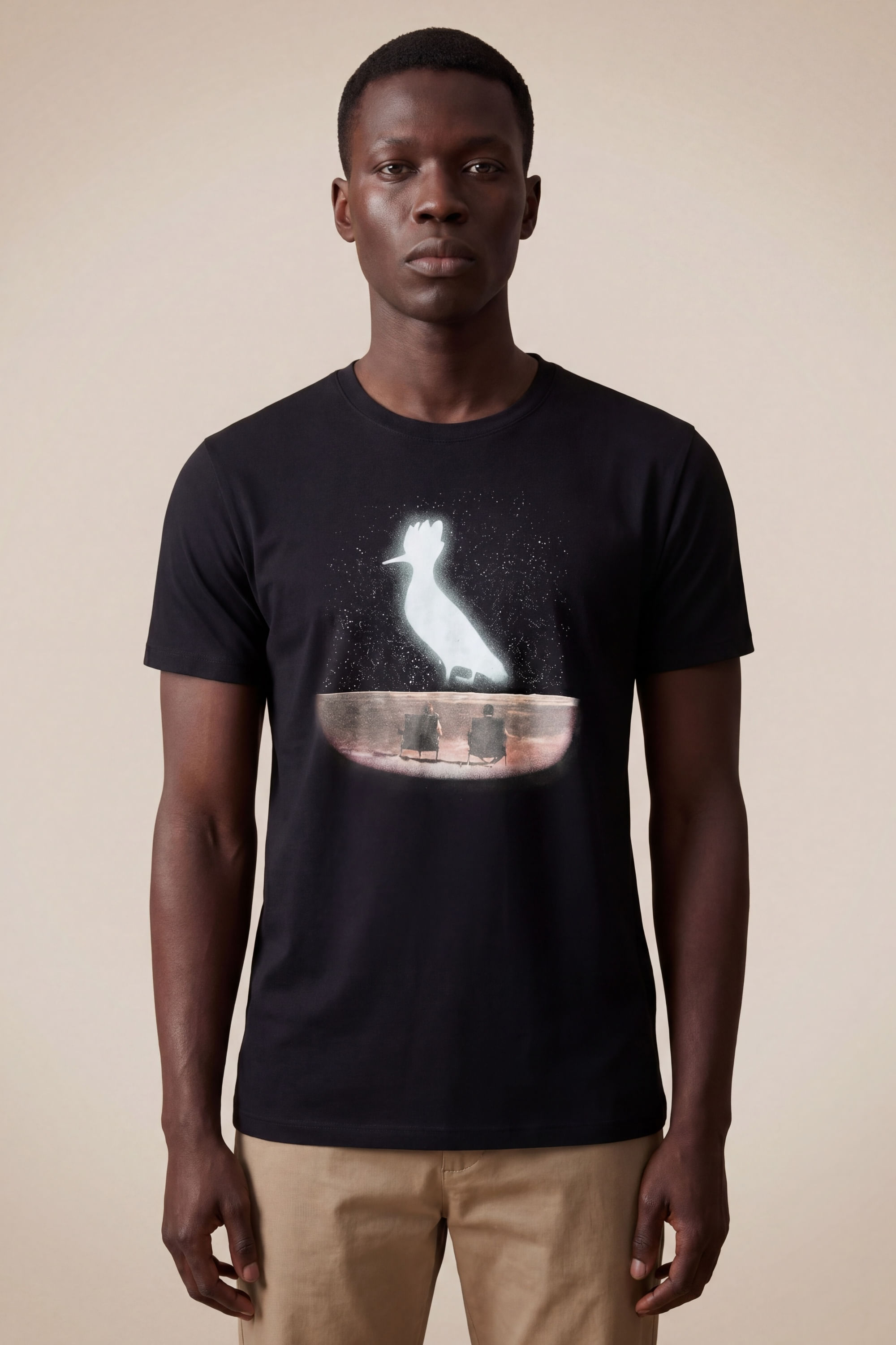 Camiseta Slim Estampada Pica Pau Espaco