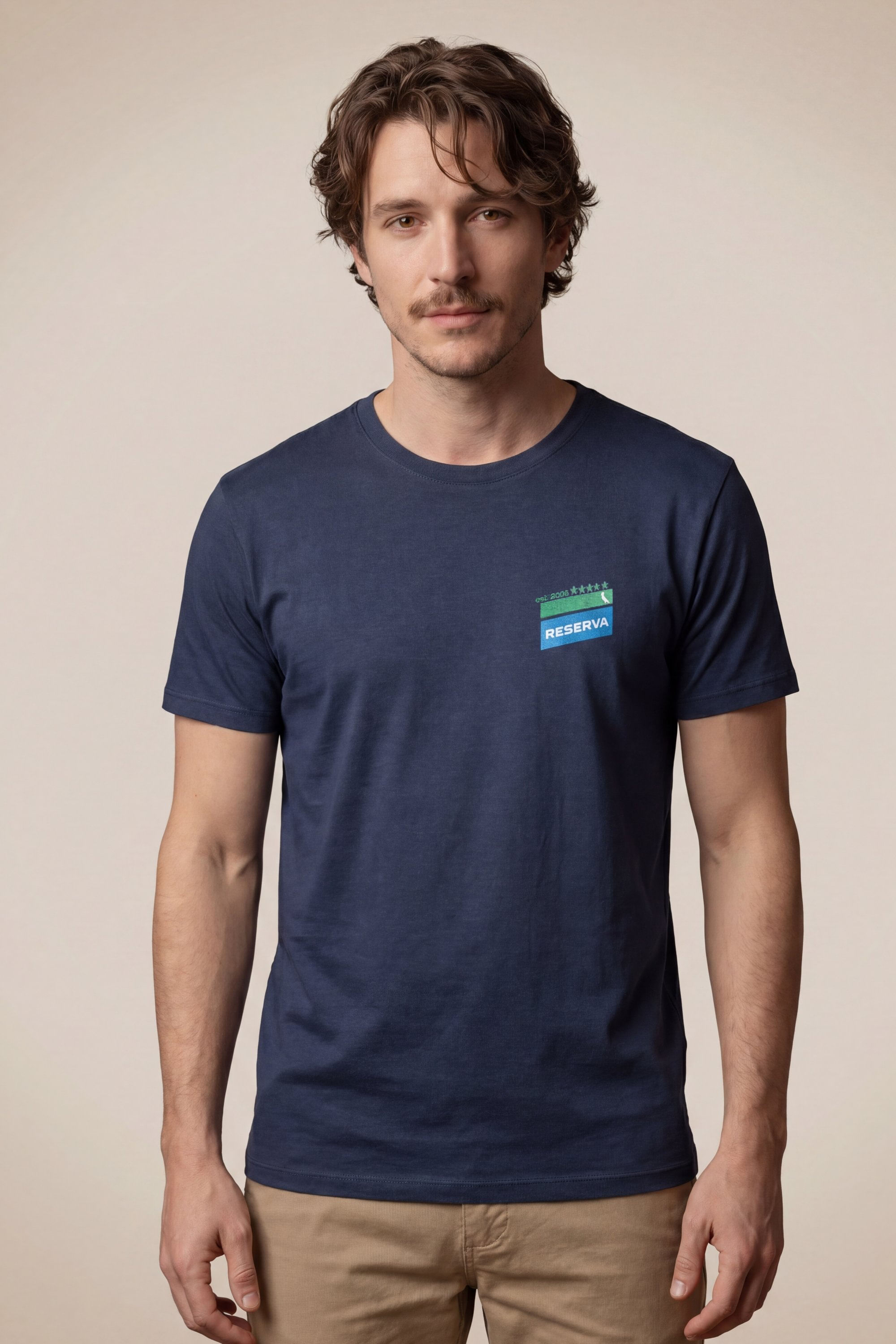 Camiseta Slim Estampada Vintage Square