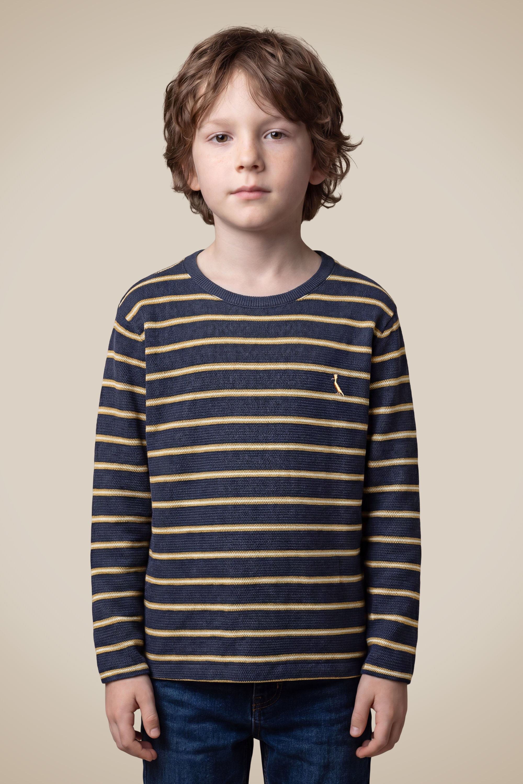 Camiseta Ml Mini Listra Textura