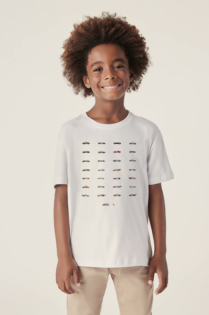Camiseta Mini Mosaico Carros