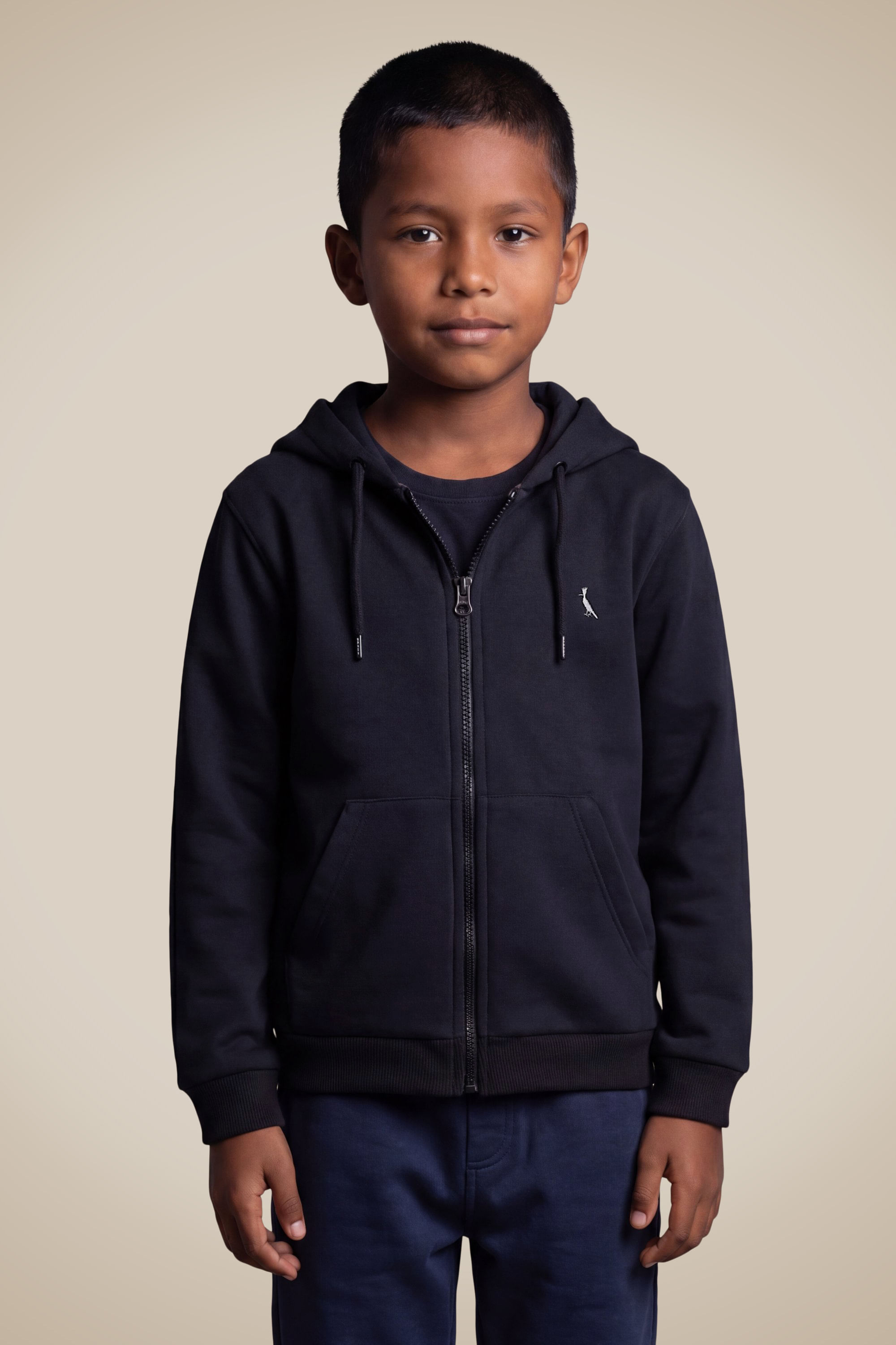 Hoodie Mini Moletom Ziper Bordado Pp