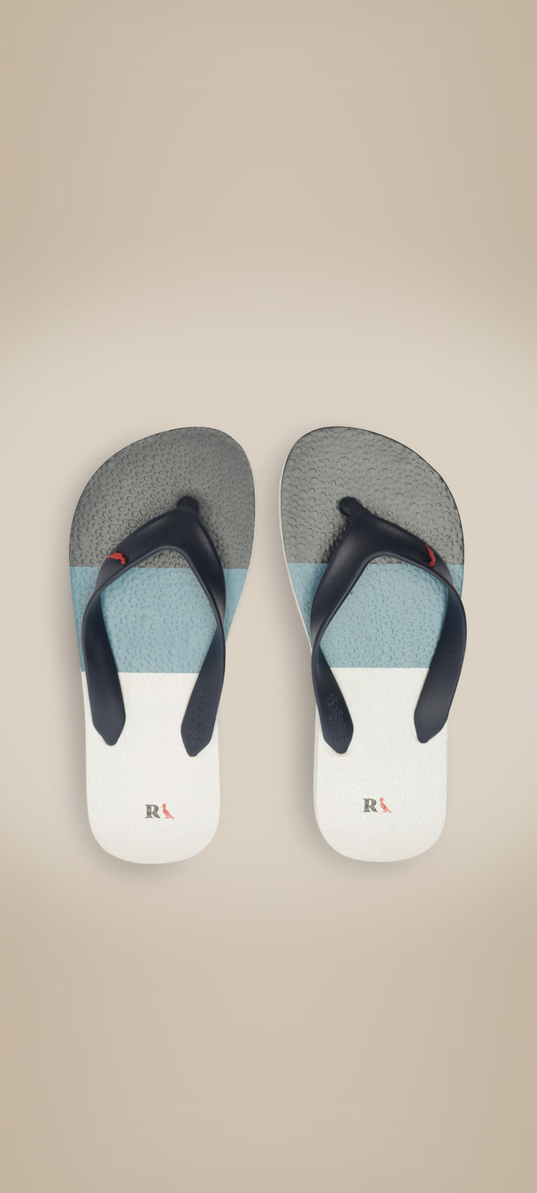 Chinelo Rmi Trancoso Mini Classico - Branco/Marinho 2 - 33/34