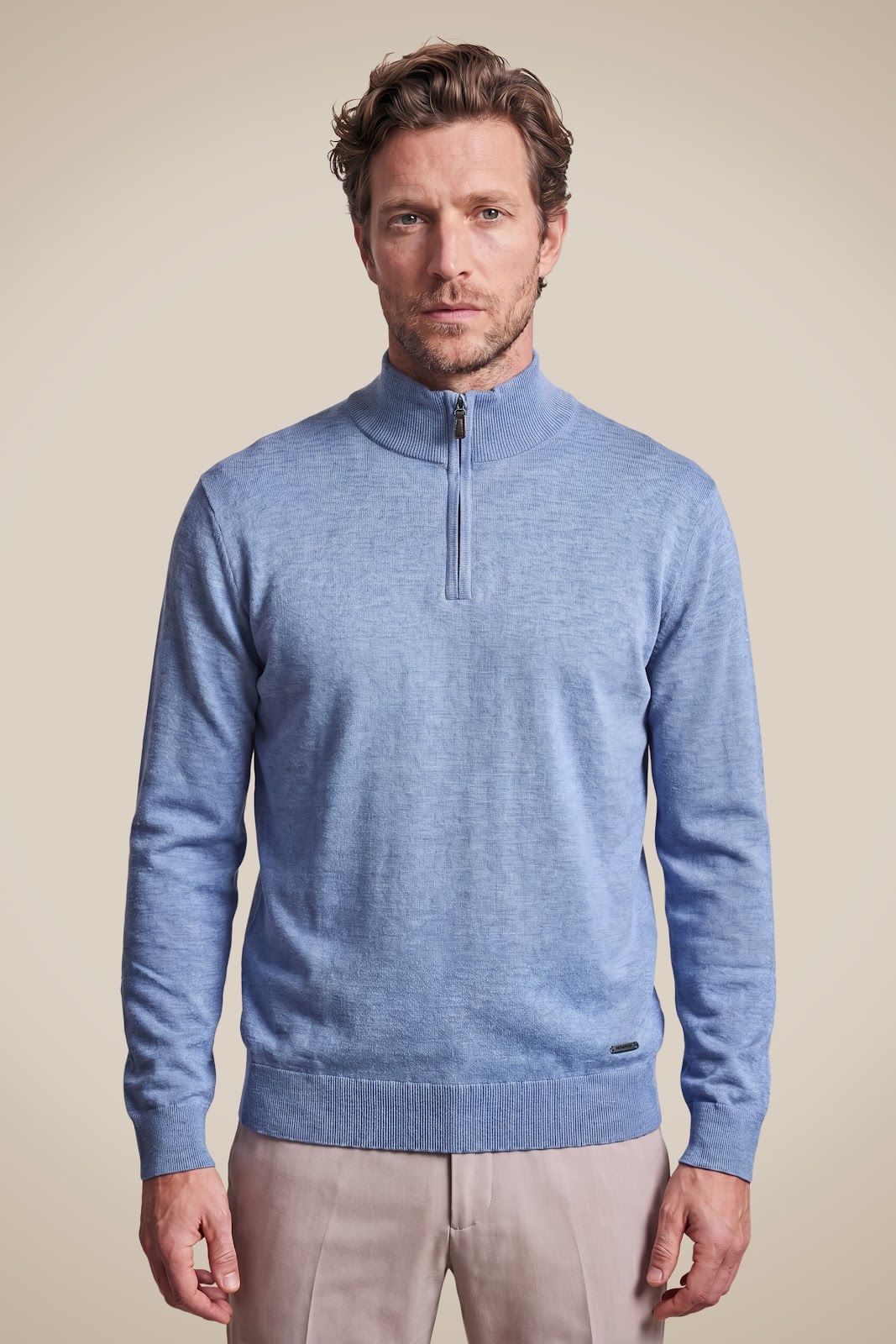 Tricot Meio Ziper Mescla Touch
