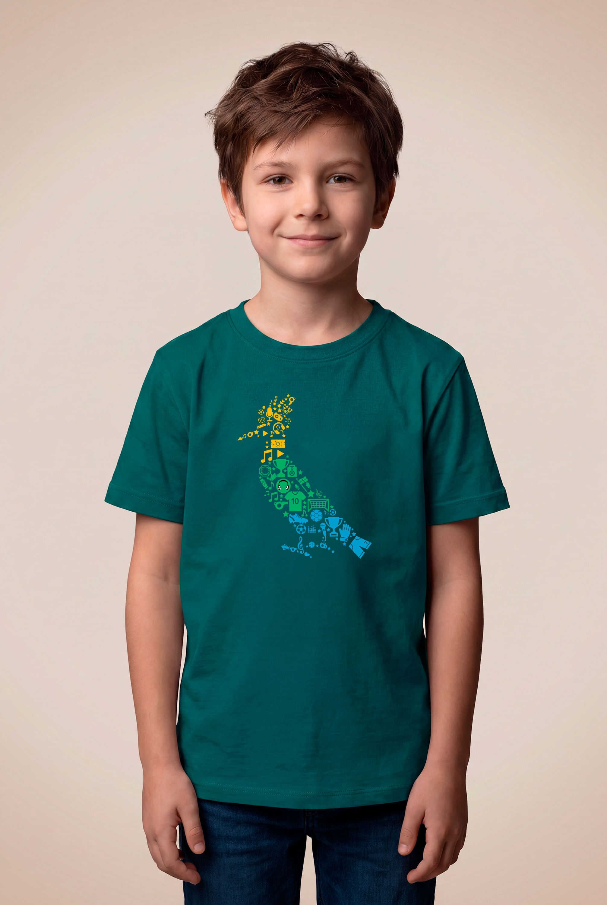 Camiseta Mini Est Pica Pau Futparodias - Verde Stoned - 04