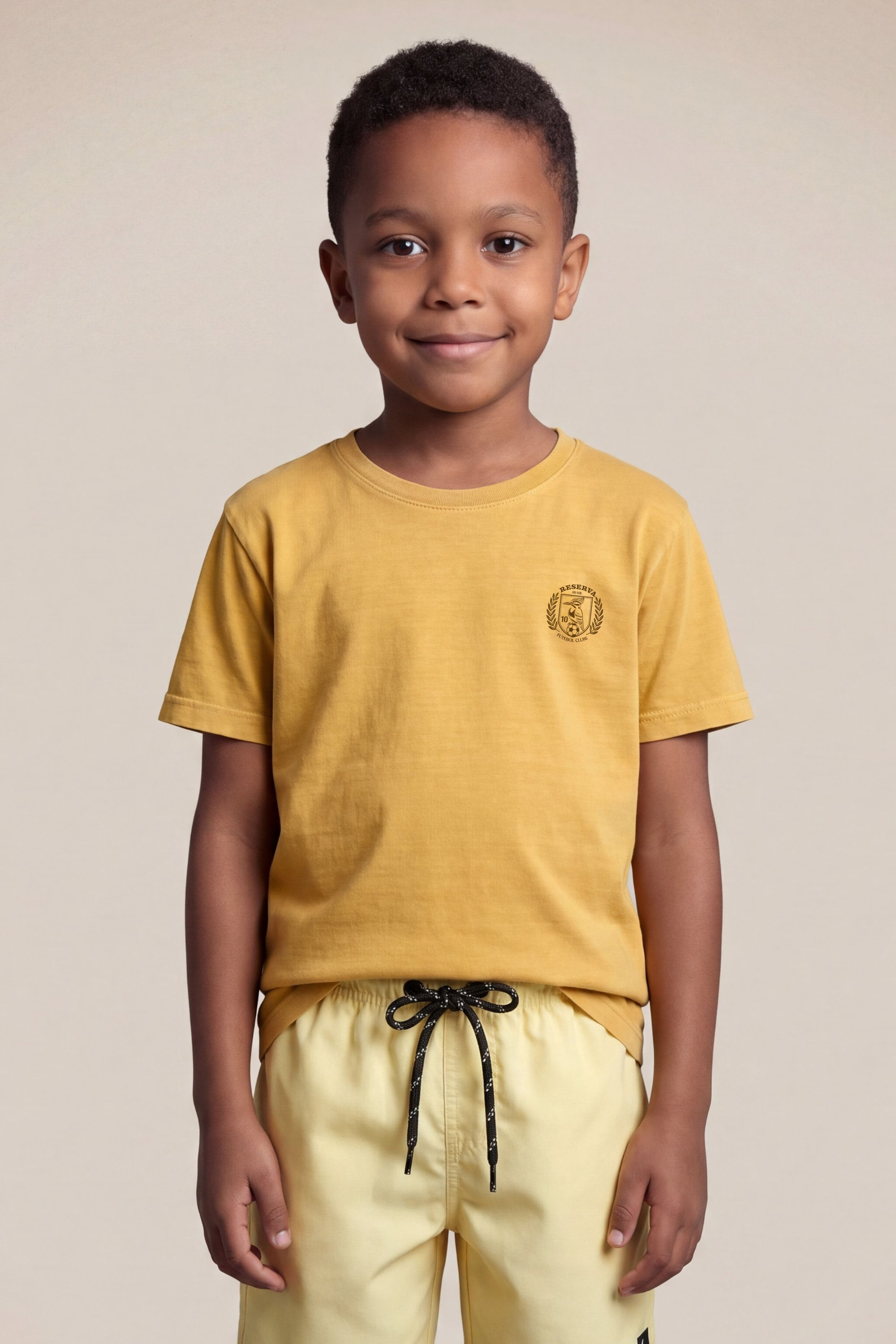 Camiseta Mini Estampada Escudo Pica Pau