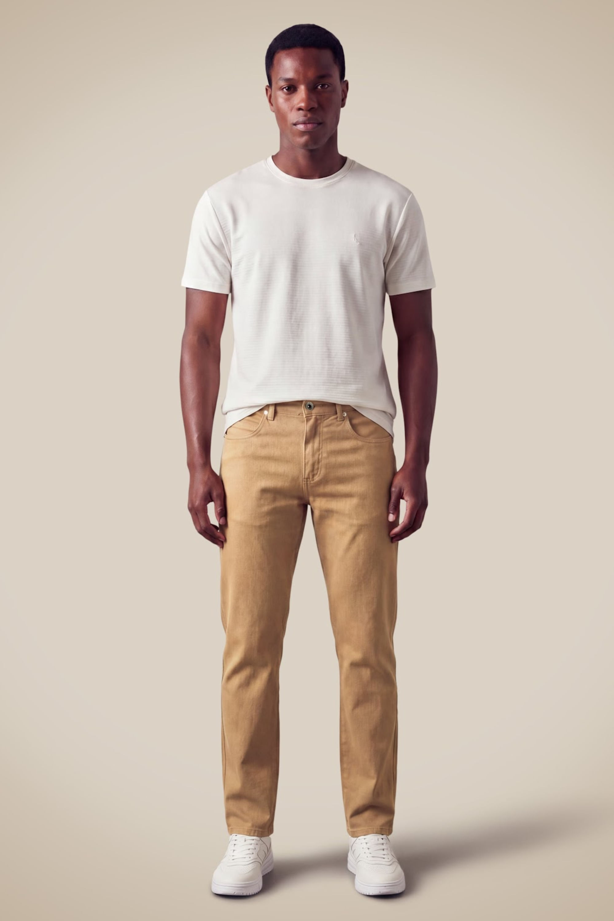 Calca Five Pockets Moletom - Khaki Escuro - 46