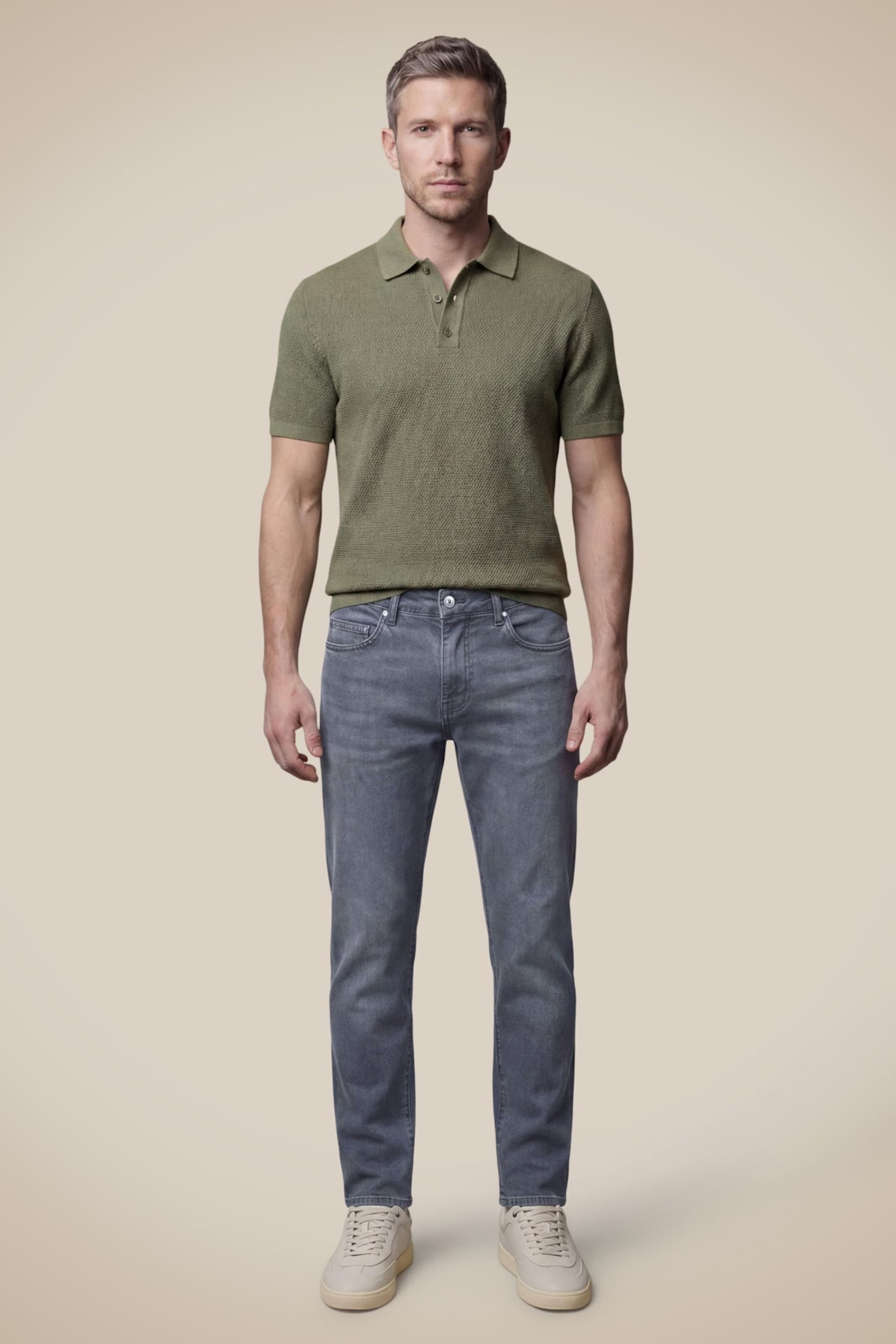 Calca Jeans Slim Concreto