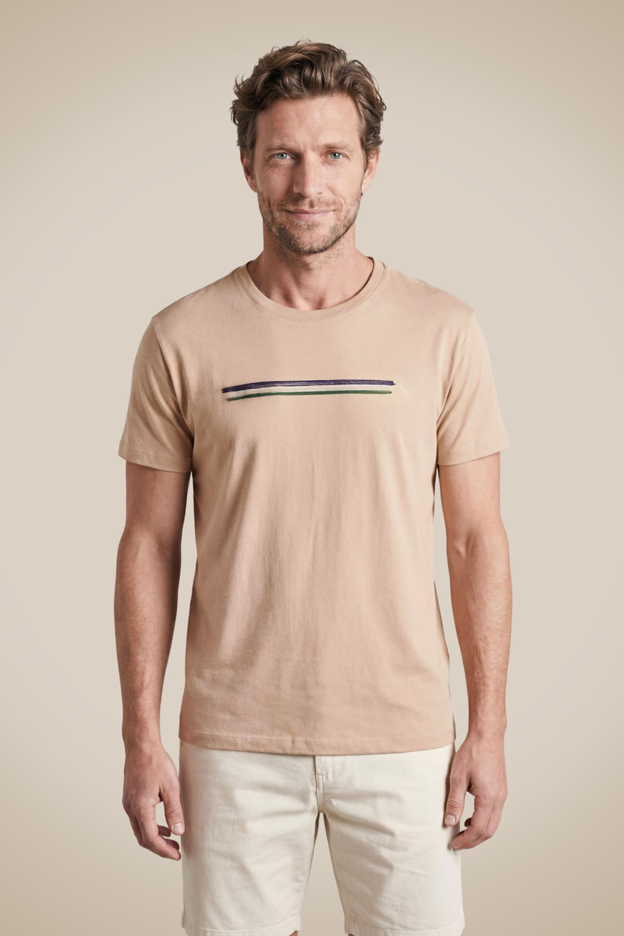 Camiseta Slim Estampada Listra Tricolor