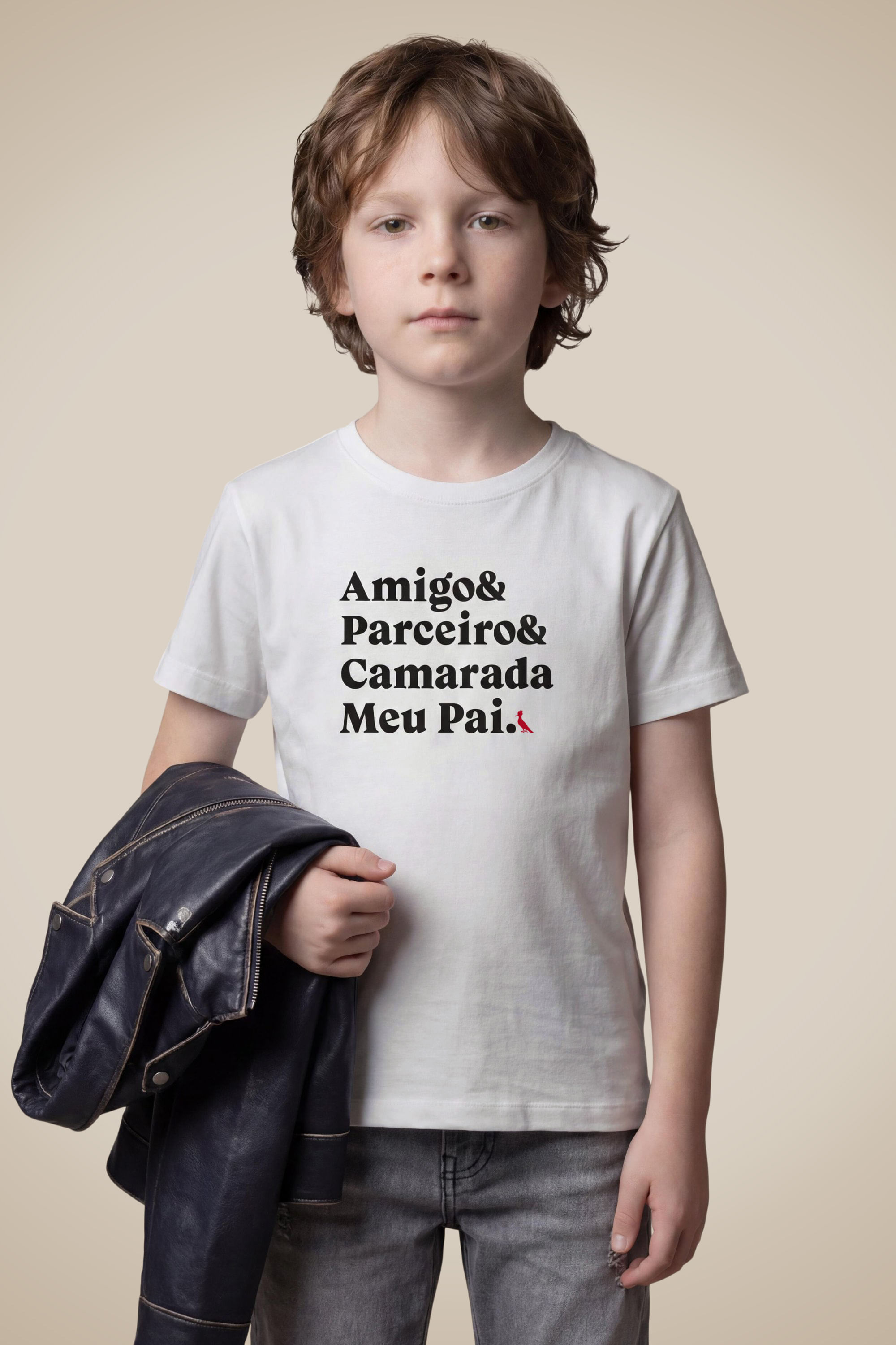 Camiseta Mini Estampada Amigo & Parceiro