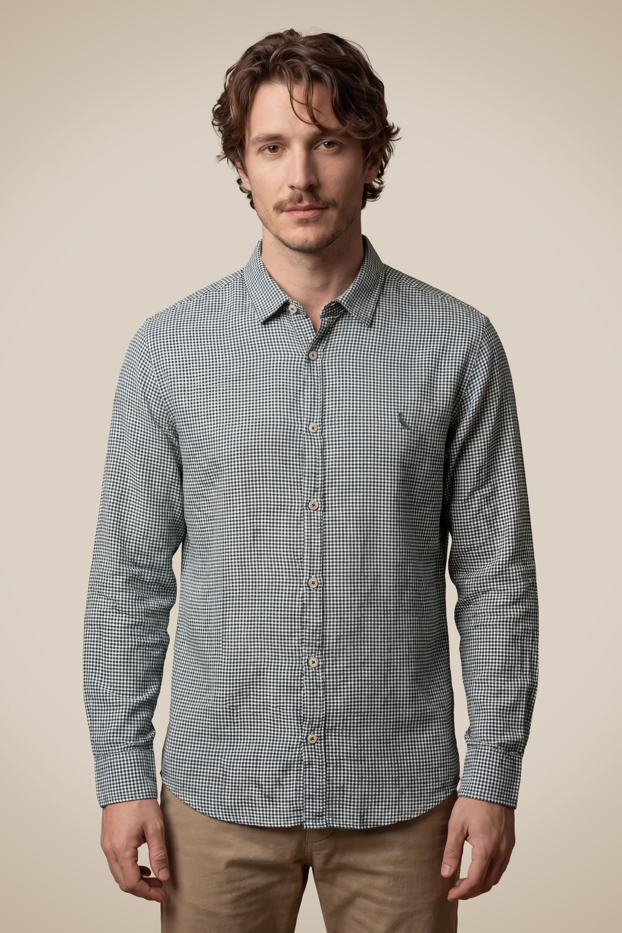 Camisa Ml Linho Vichy