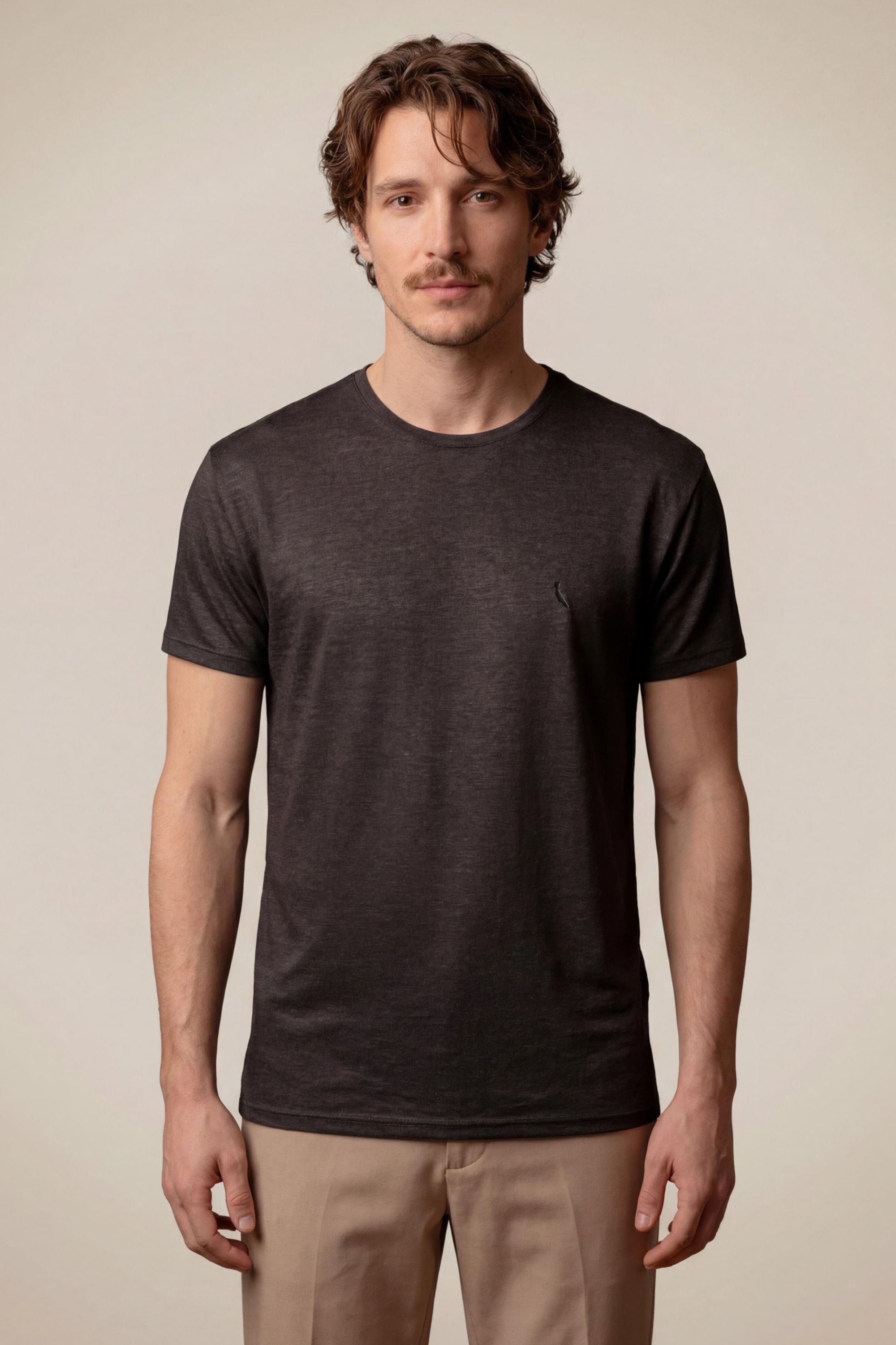 Camiseta Slim Malha Pessego - Preto - M