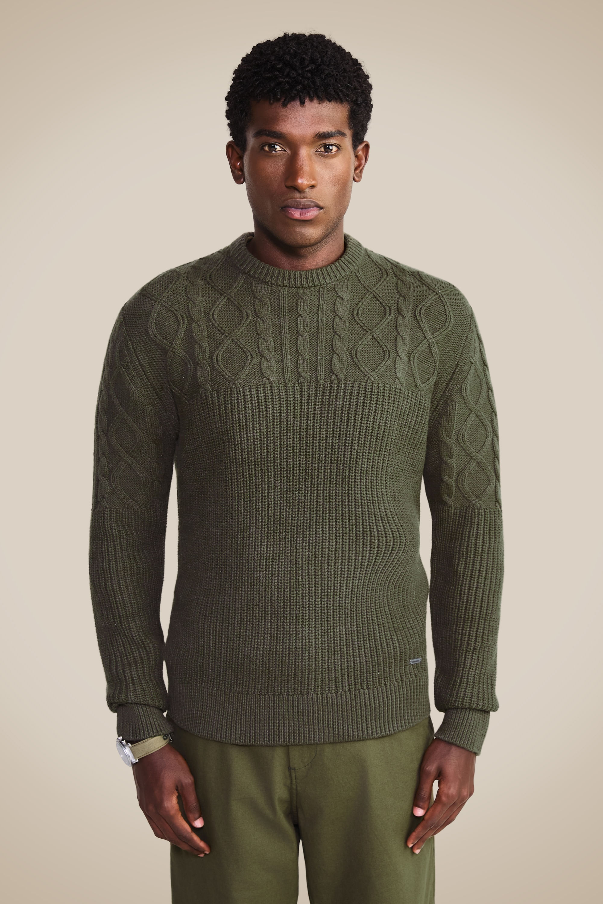 Tricot Mix Petropolis - Verde Musgo - Ggg
