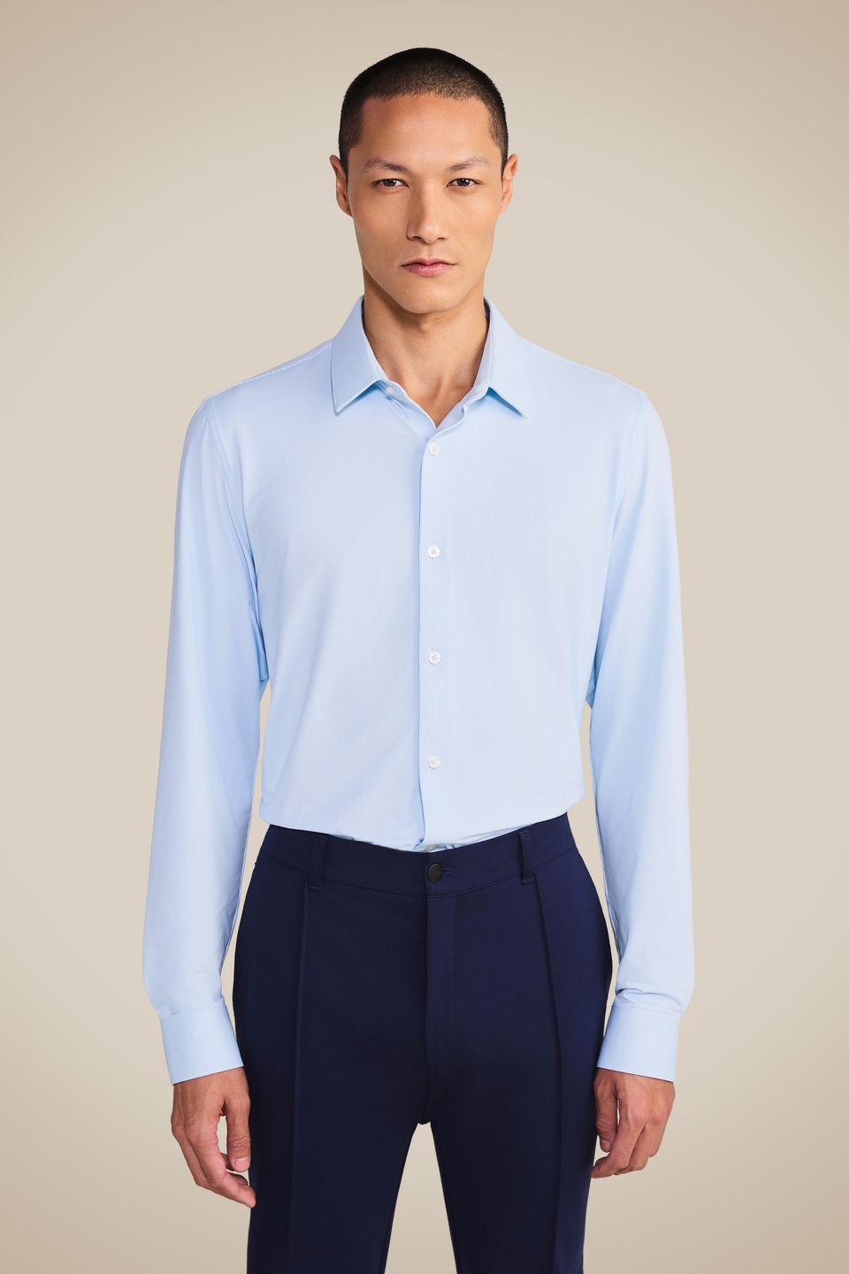Camisa Ml Slim Malha Wave