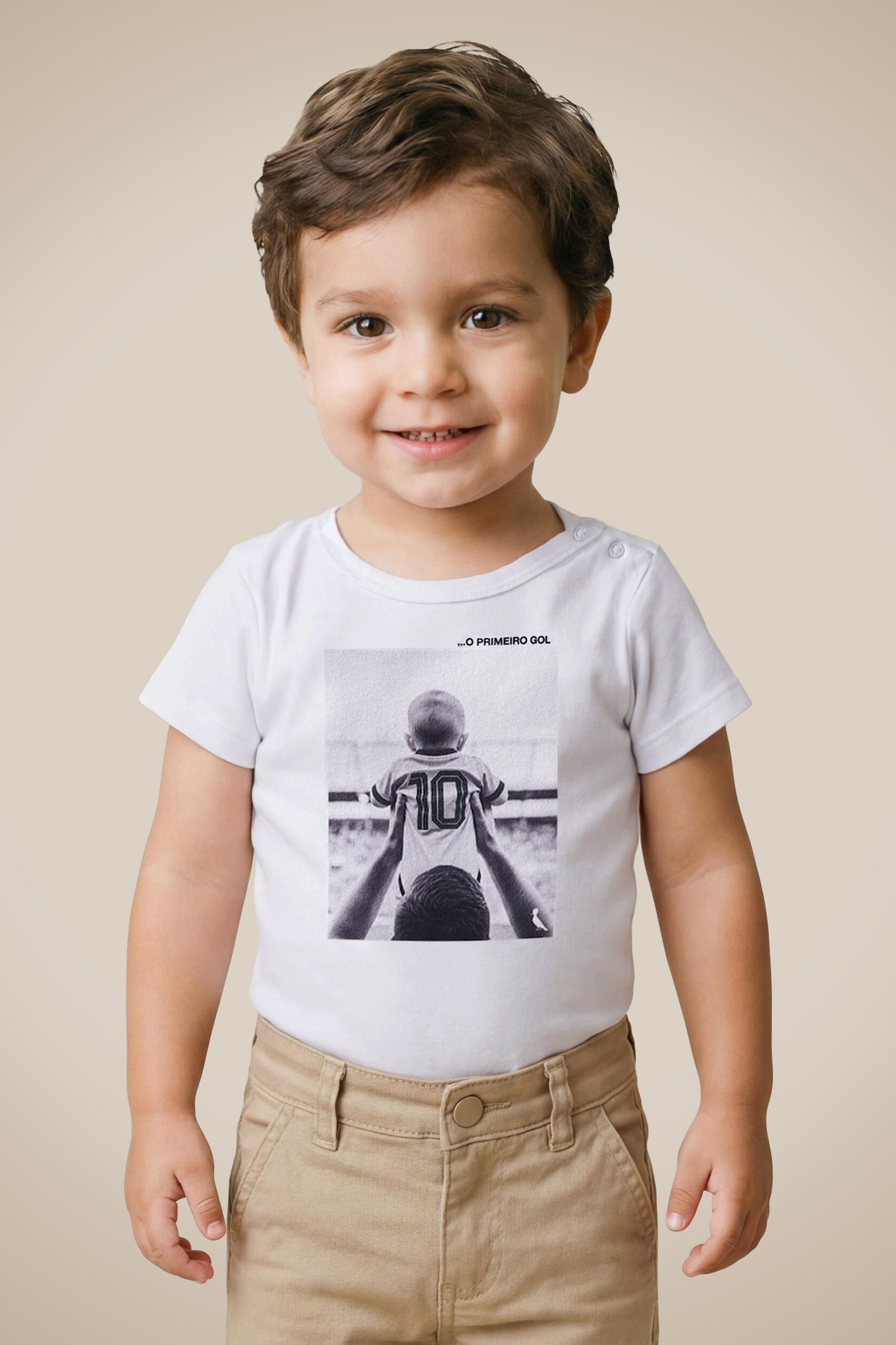 Body Bebe Estampado Primeiro Gol