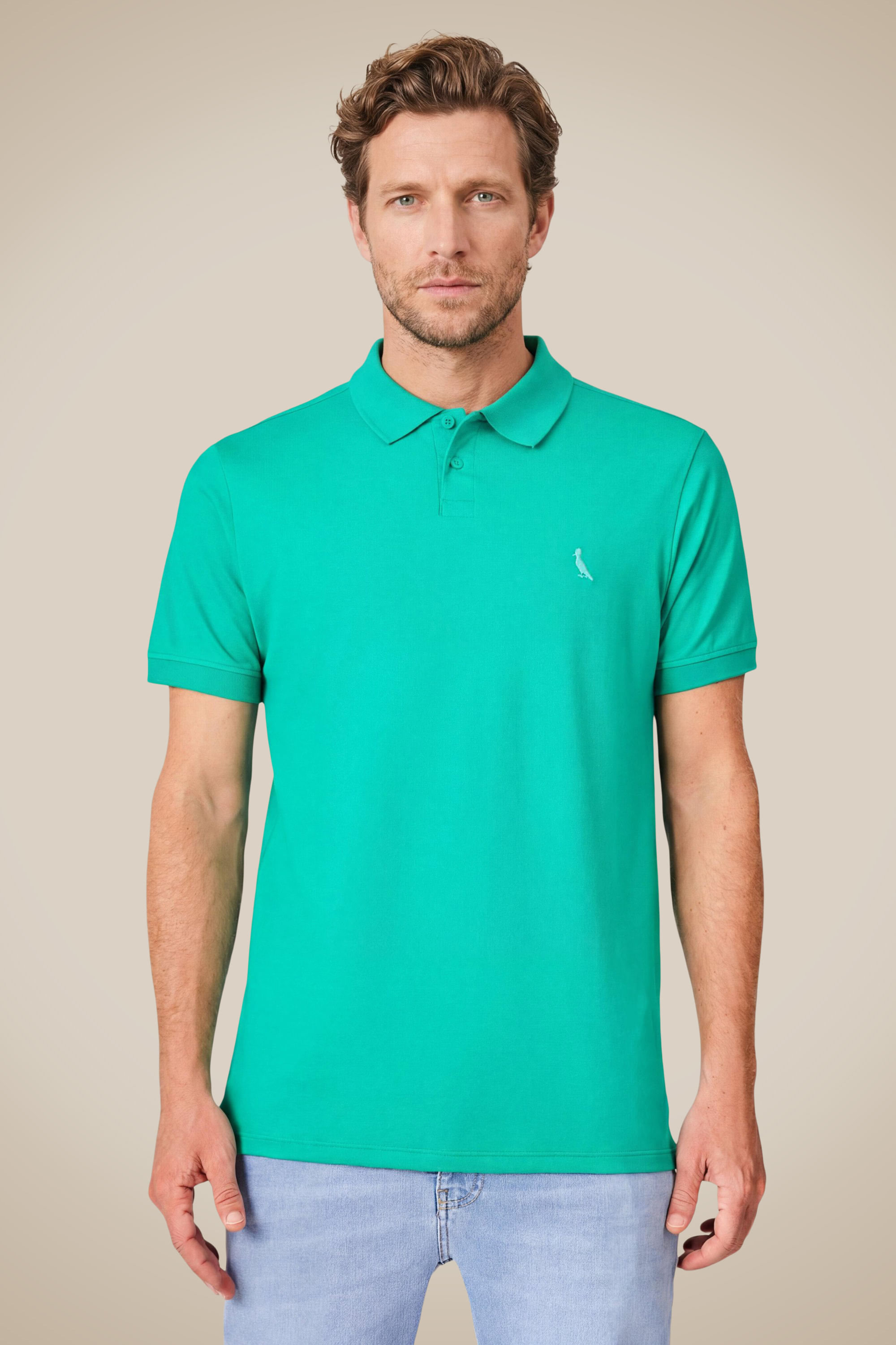 Polo Pima Piquet - Verde Bandeira - P