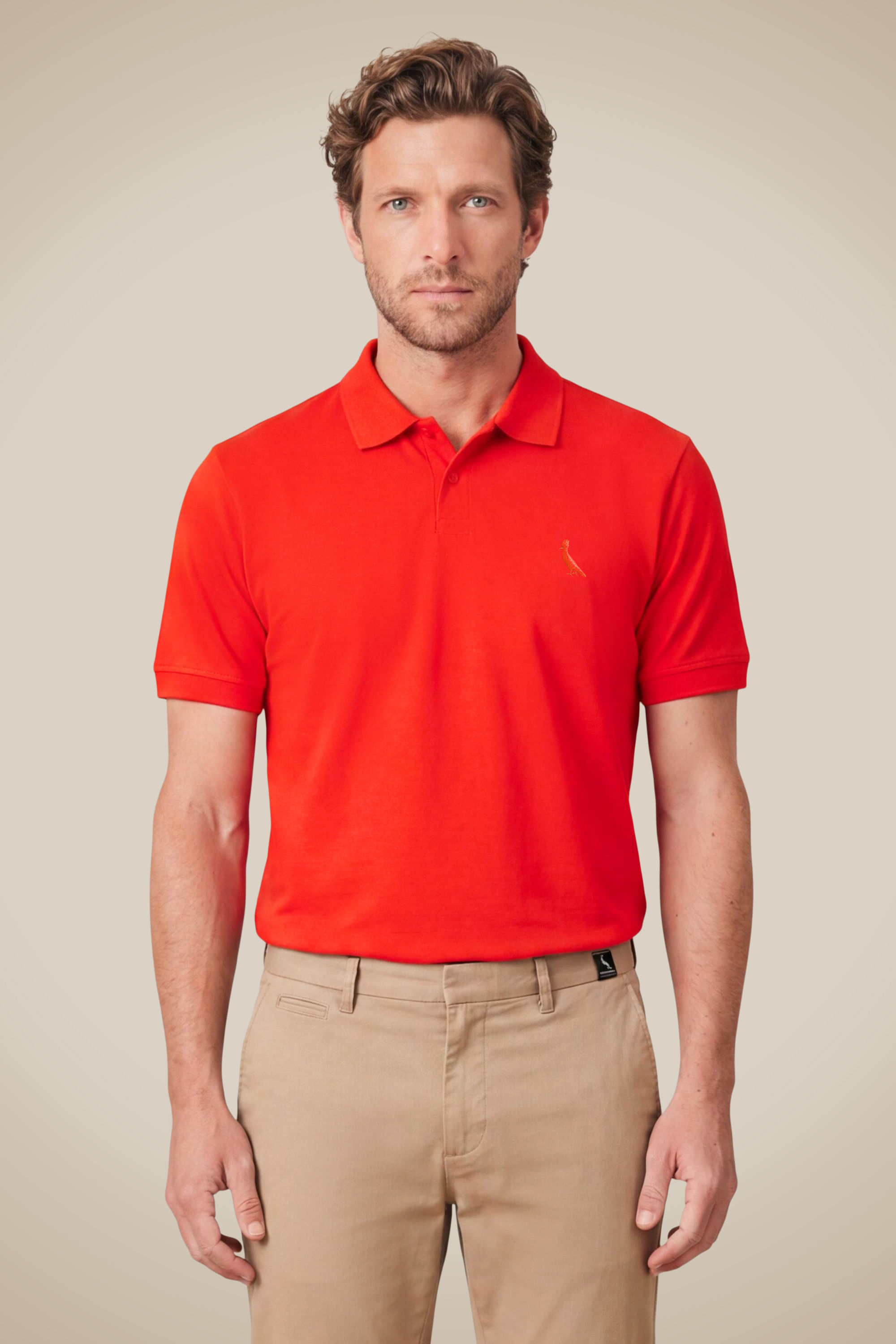 Polo Pima Piquet - Vermelho Cereja - P