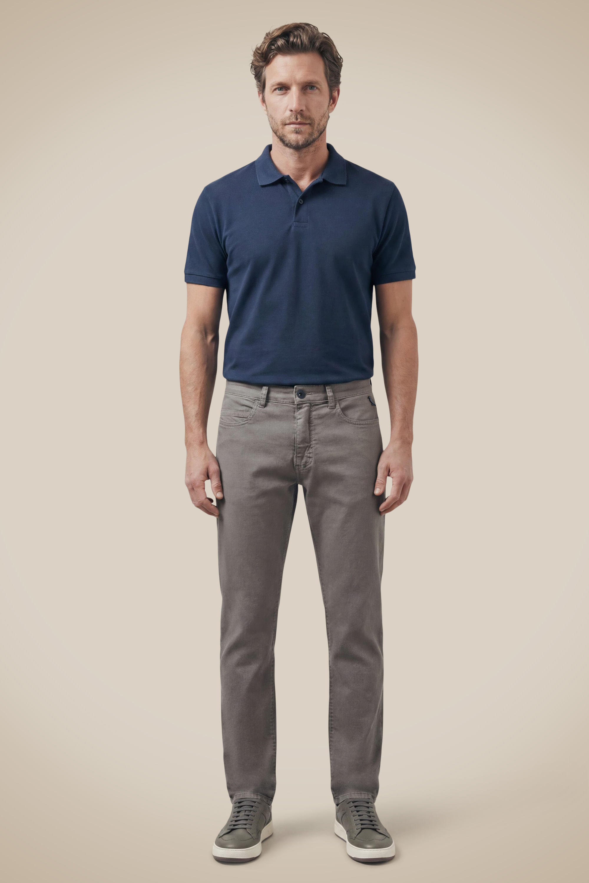 Calça Sarja 5 Pockets Elastano Skinny Color - Fuligem - 46