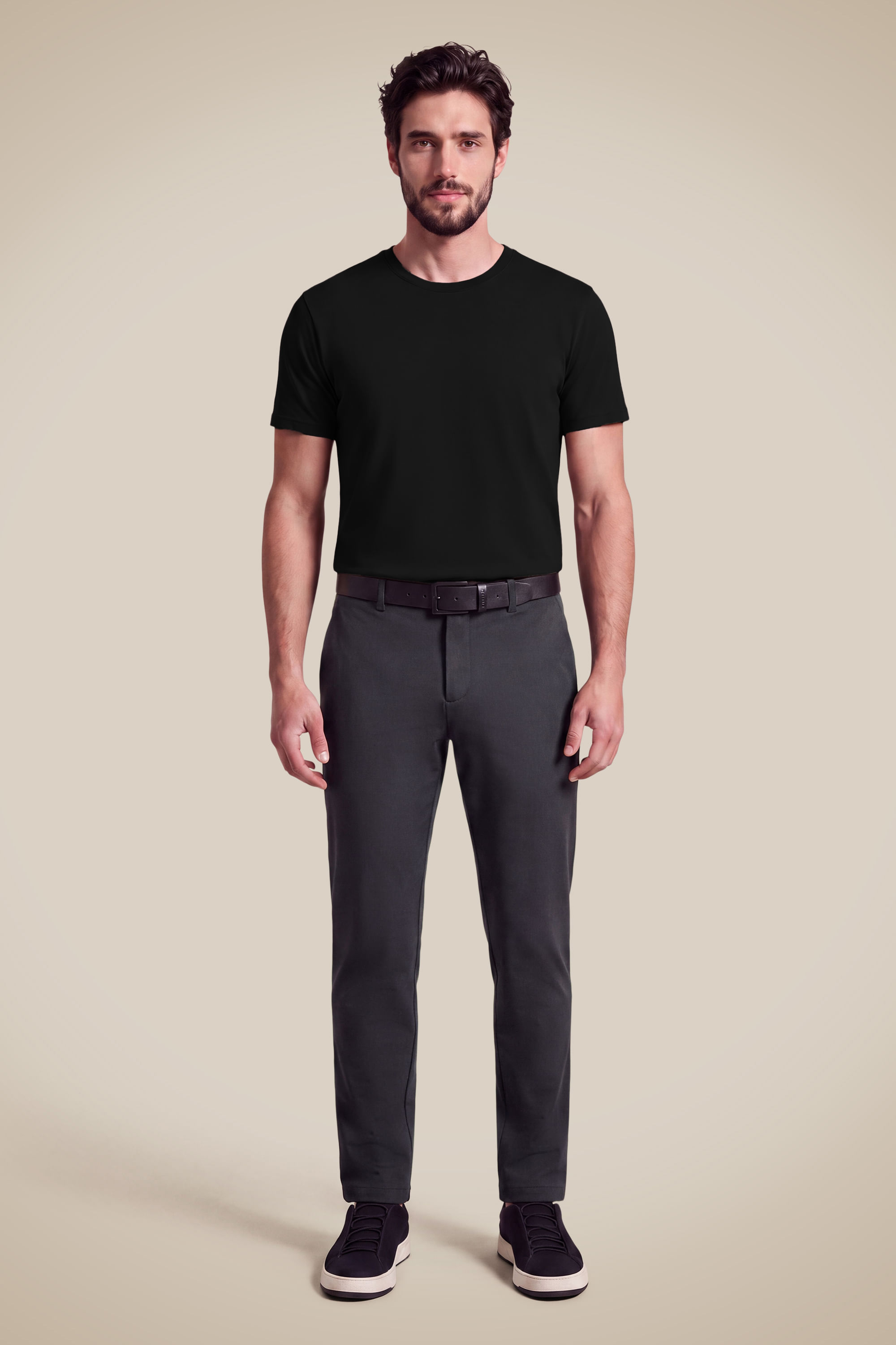 Calca Office Cool Stretch - Preto - 46