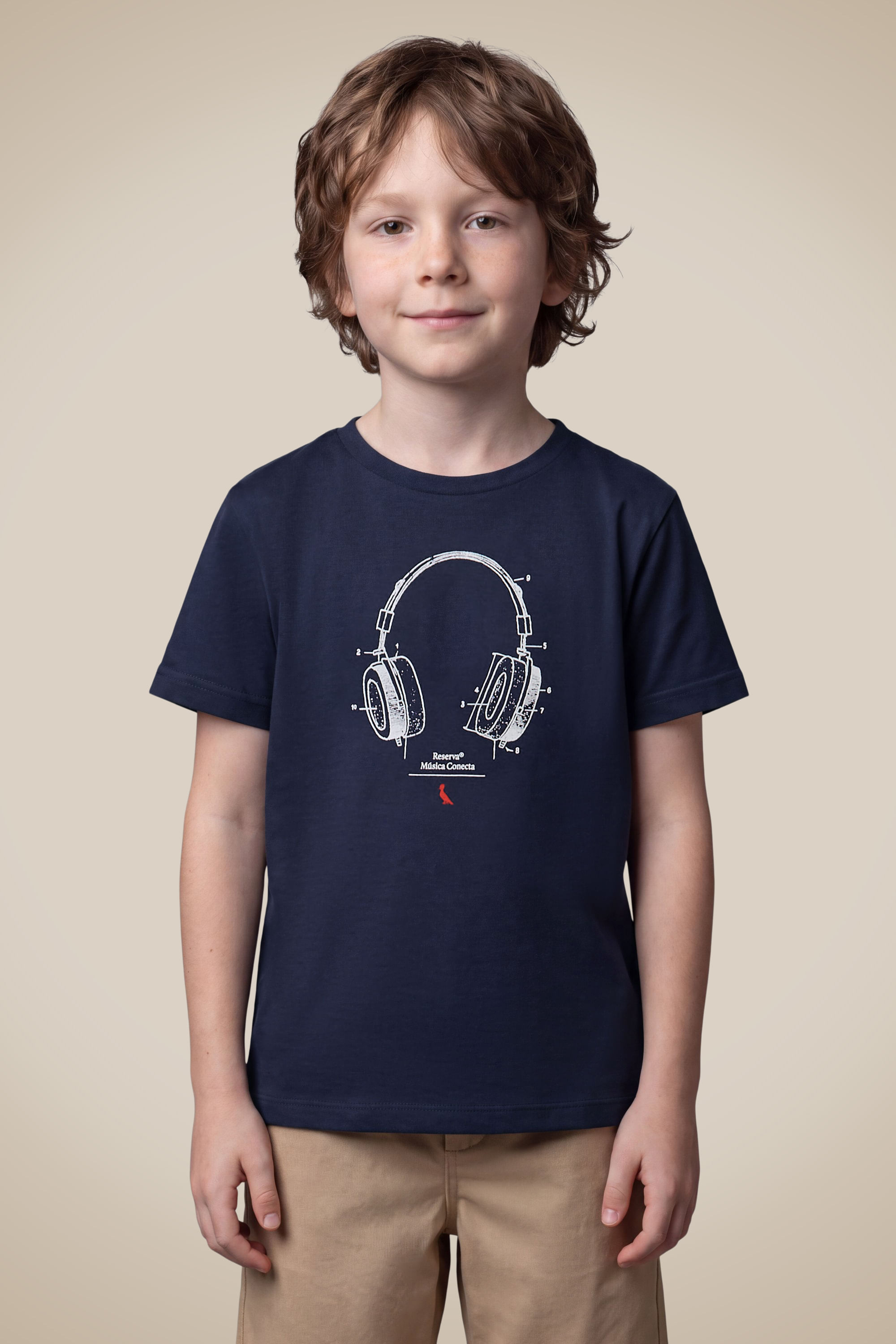 Camiseta Mini Est Headphone - Marinho - 12