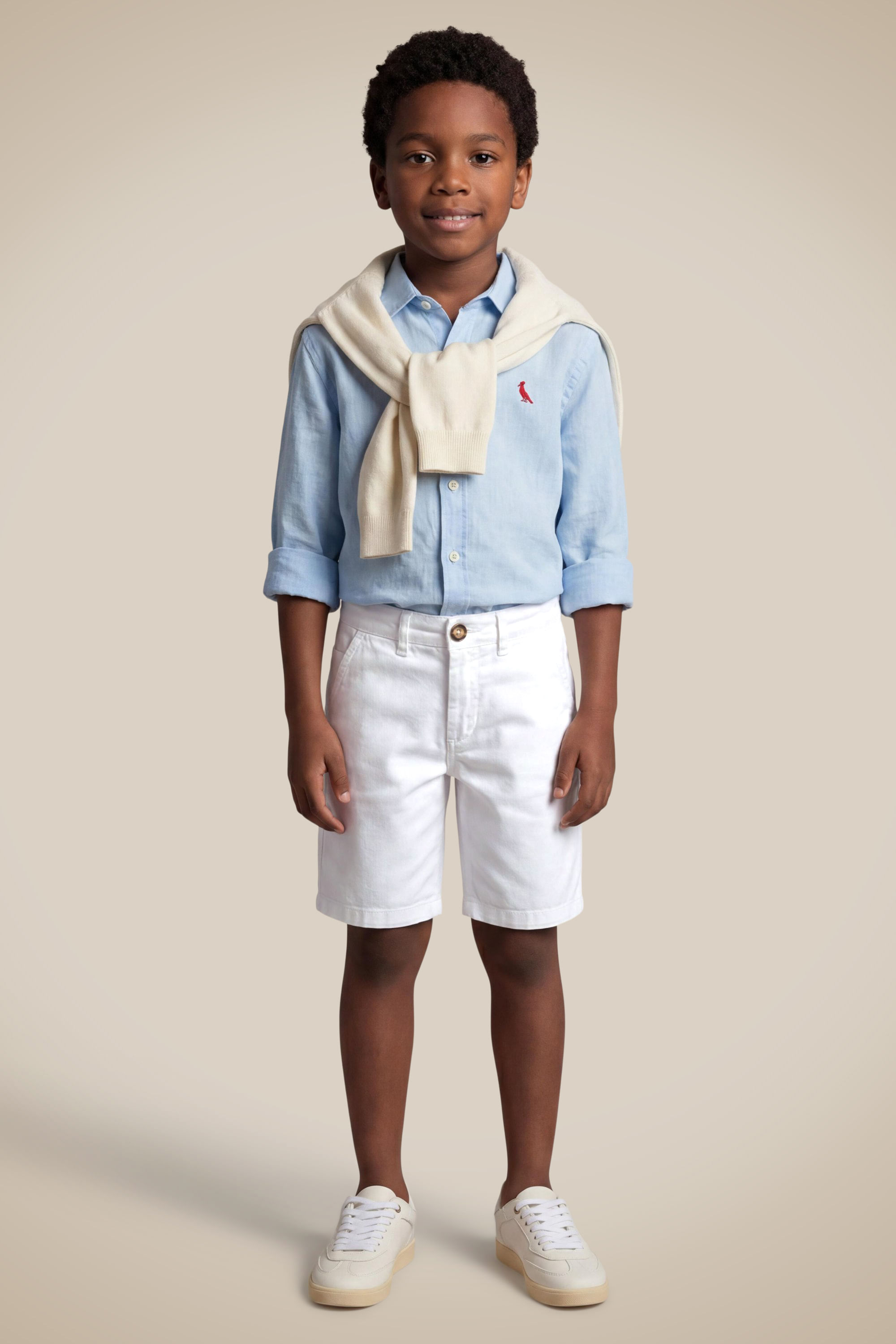 Bermuda Casual Mini Iron Continua - Branco - 02