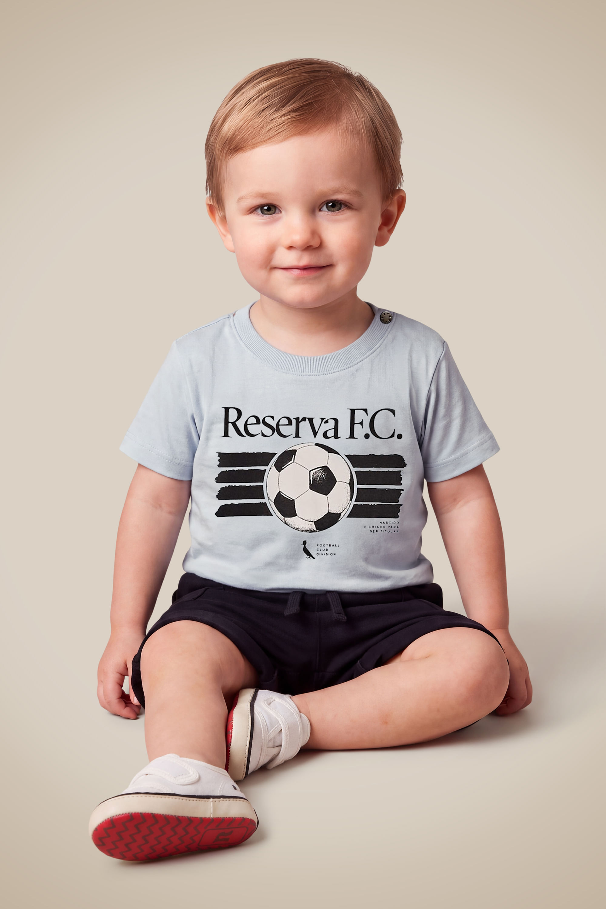 Camiseta Bb Est Jogo Bonito - Azul Brisa - G
