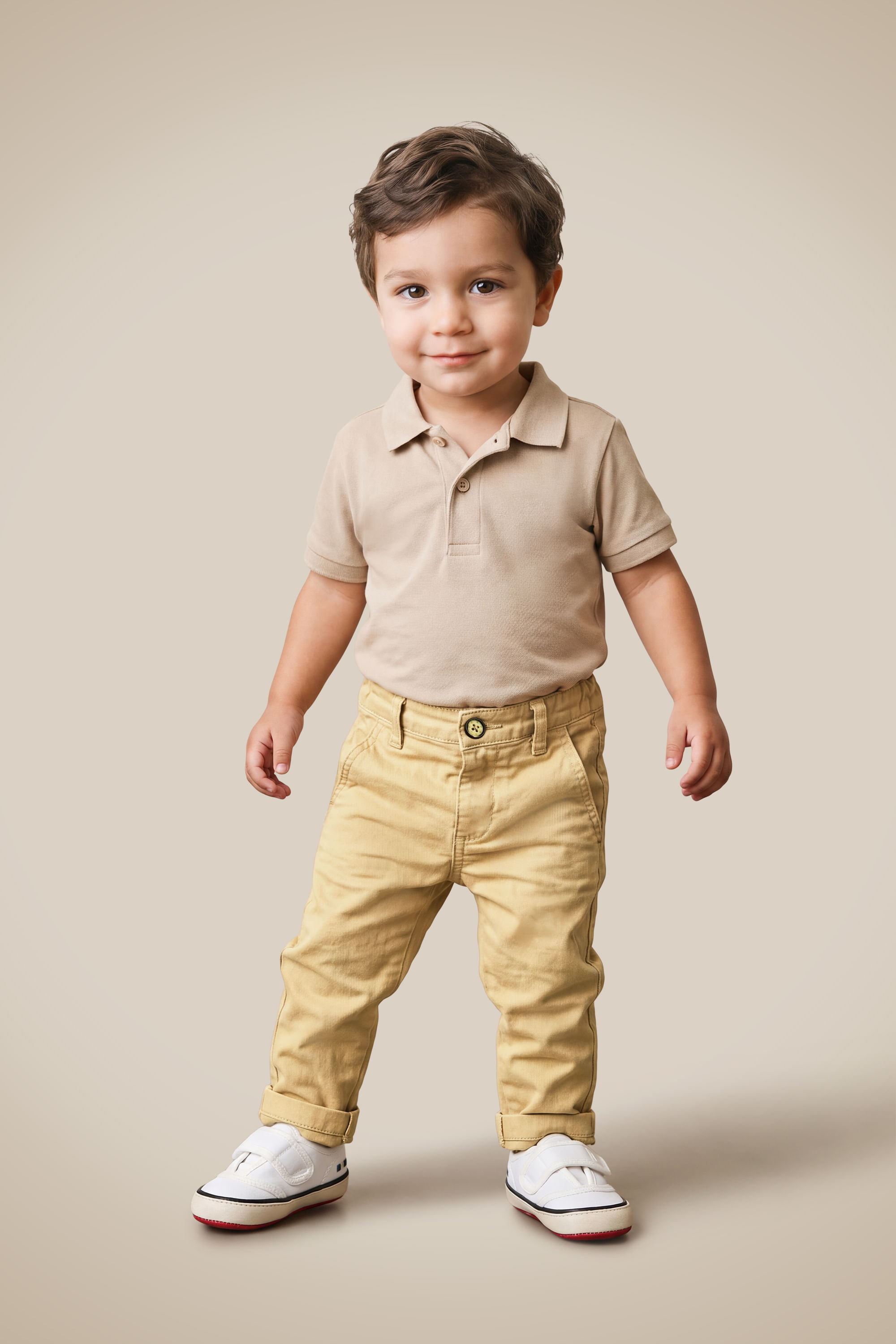 Calca Bb Sarja Alfaiataria - Khaki - G