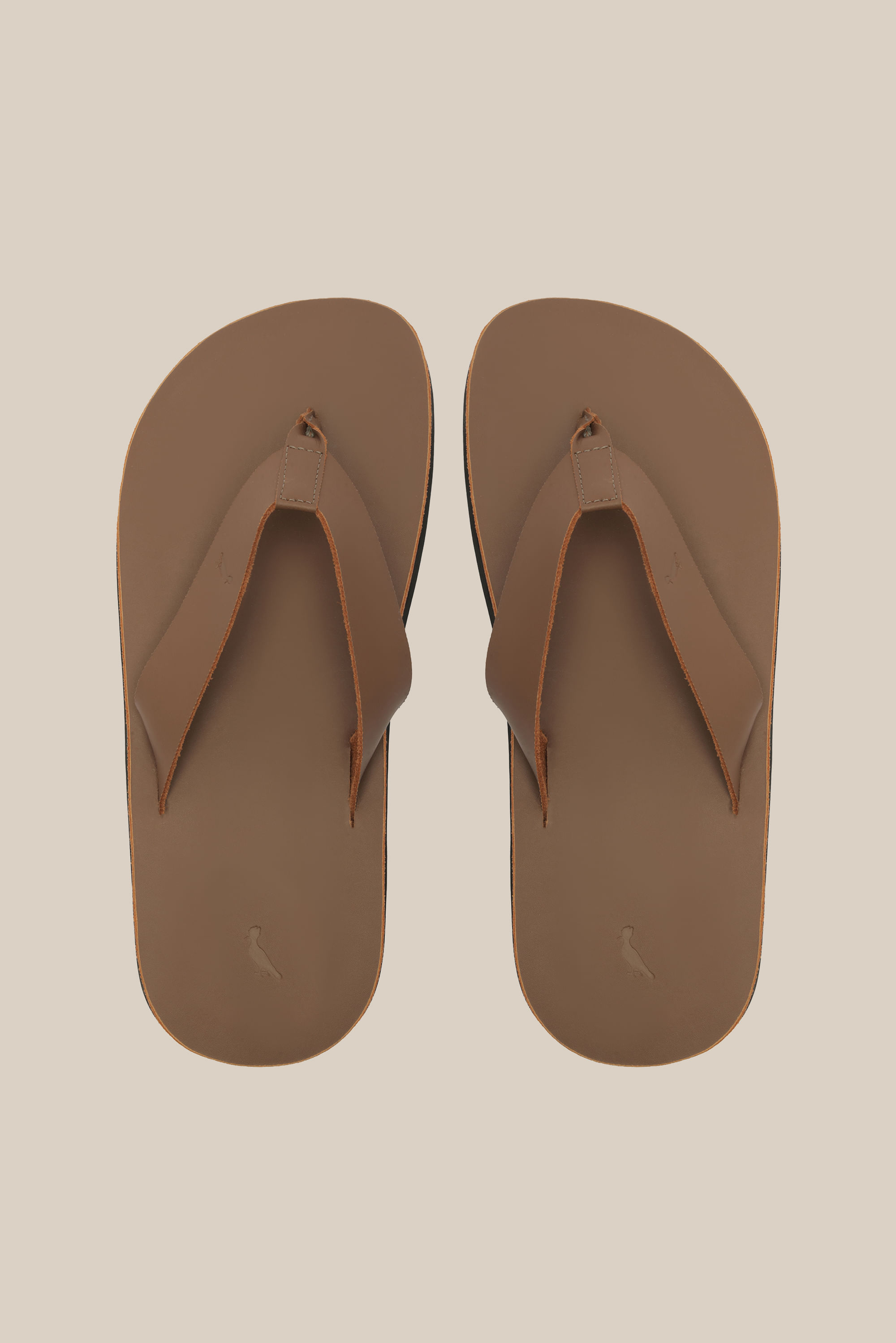 Chinelo Rsv Deck Couro - Cafe - 41/42