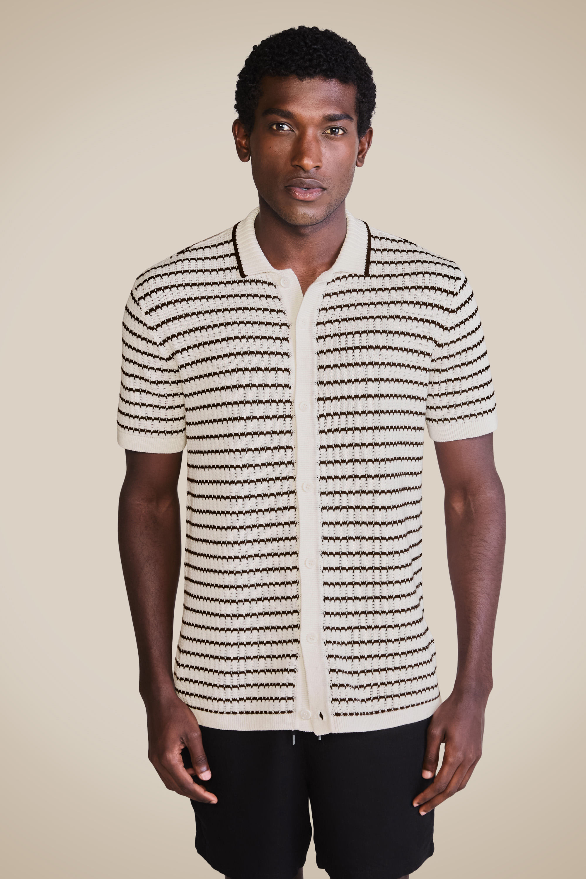Camisa Mc Tricot Black Marine - Off White - Gg
