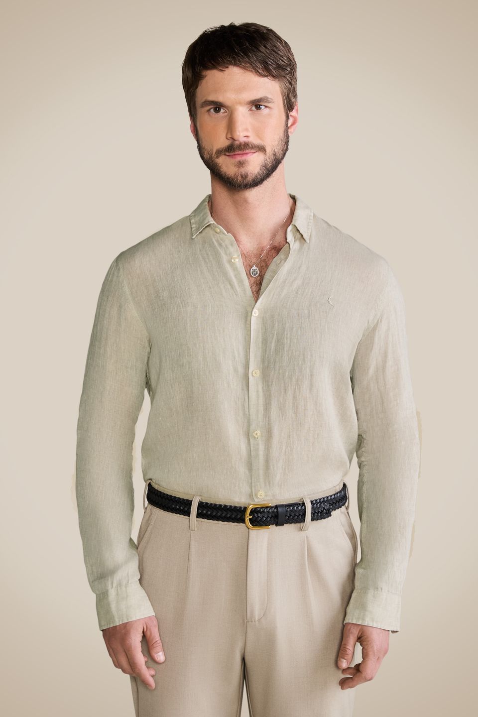 Camisa Ml Linho Natural