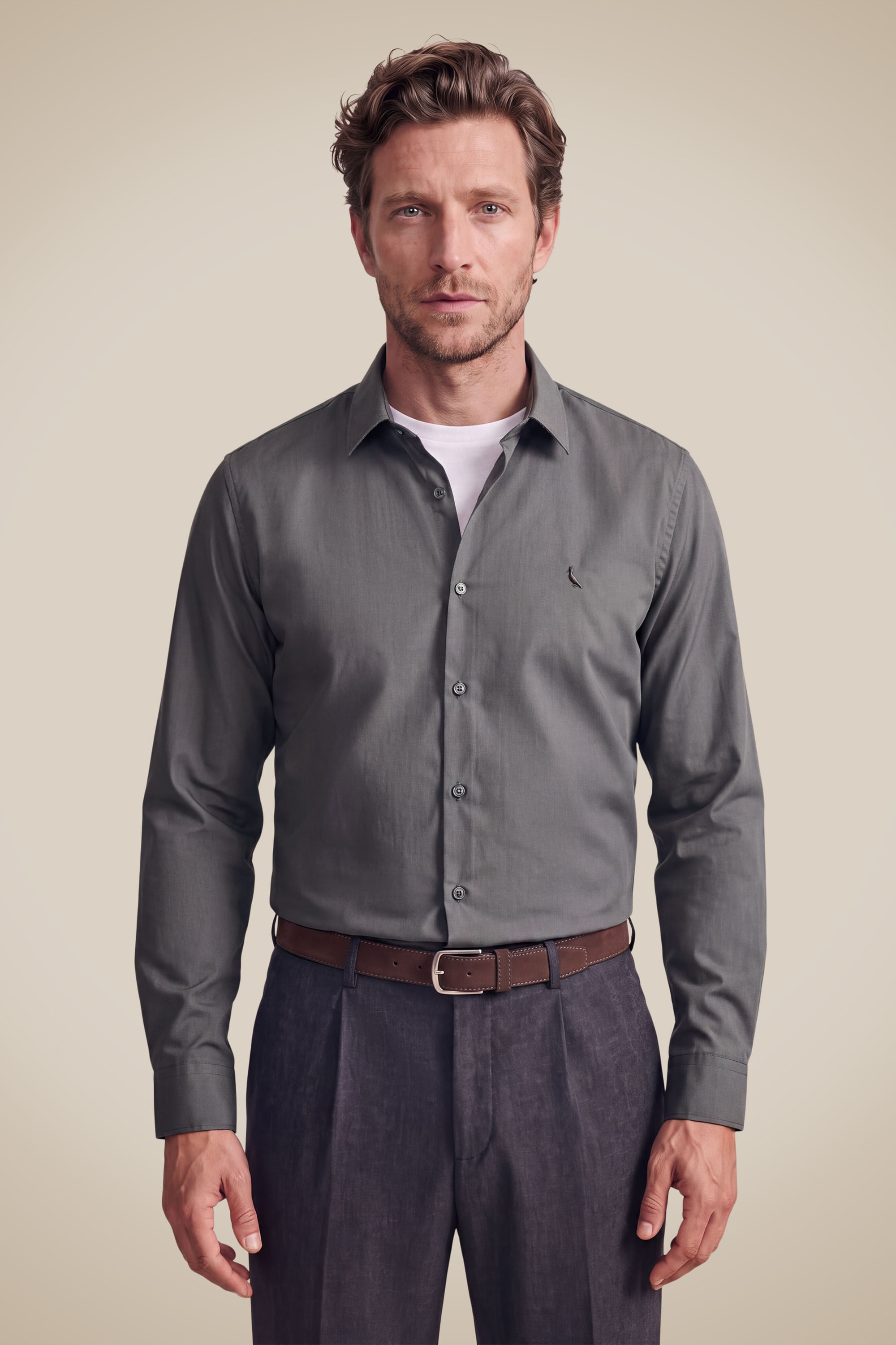 Camisa Ml Prado - Fuligem - G
